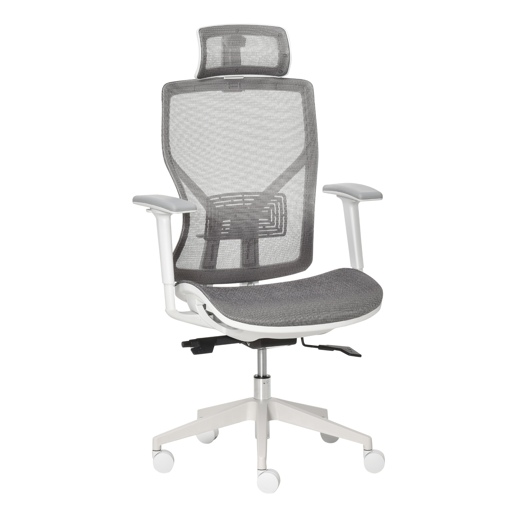 Vinsetto Ergonomische Bureaustoel Gamingstoel met 3D-armleuningen Verstelbare Hoofdsteun Lendenkussen 3 Niveaus Kanteling 67x65x120-128 cm | Aosom.nl