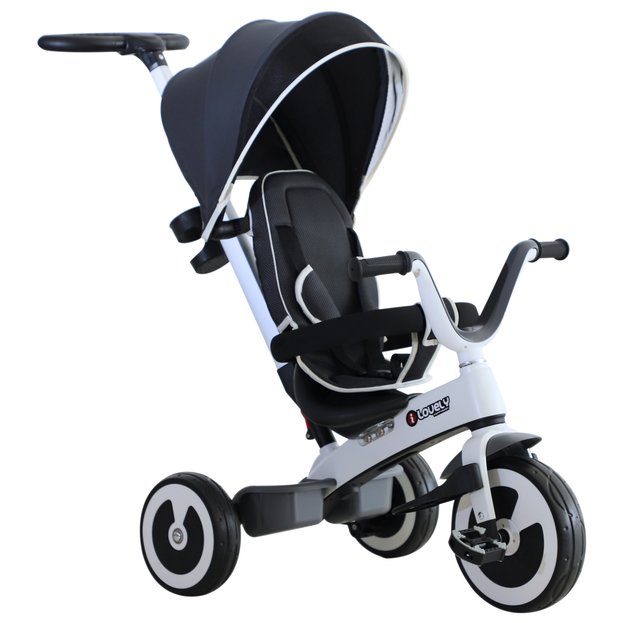 Multifunctionele kinderdriewieler, 5-in-1, driewieler voor peuters en