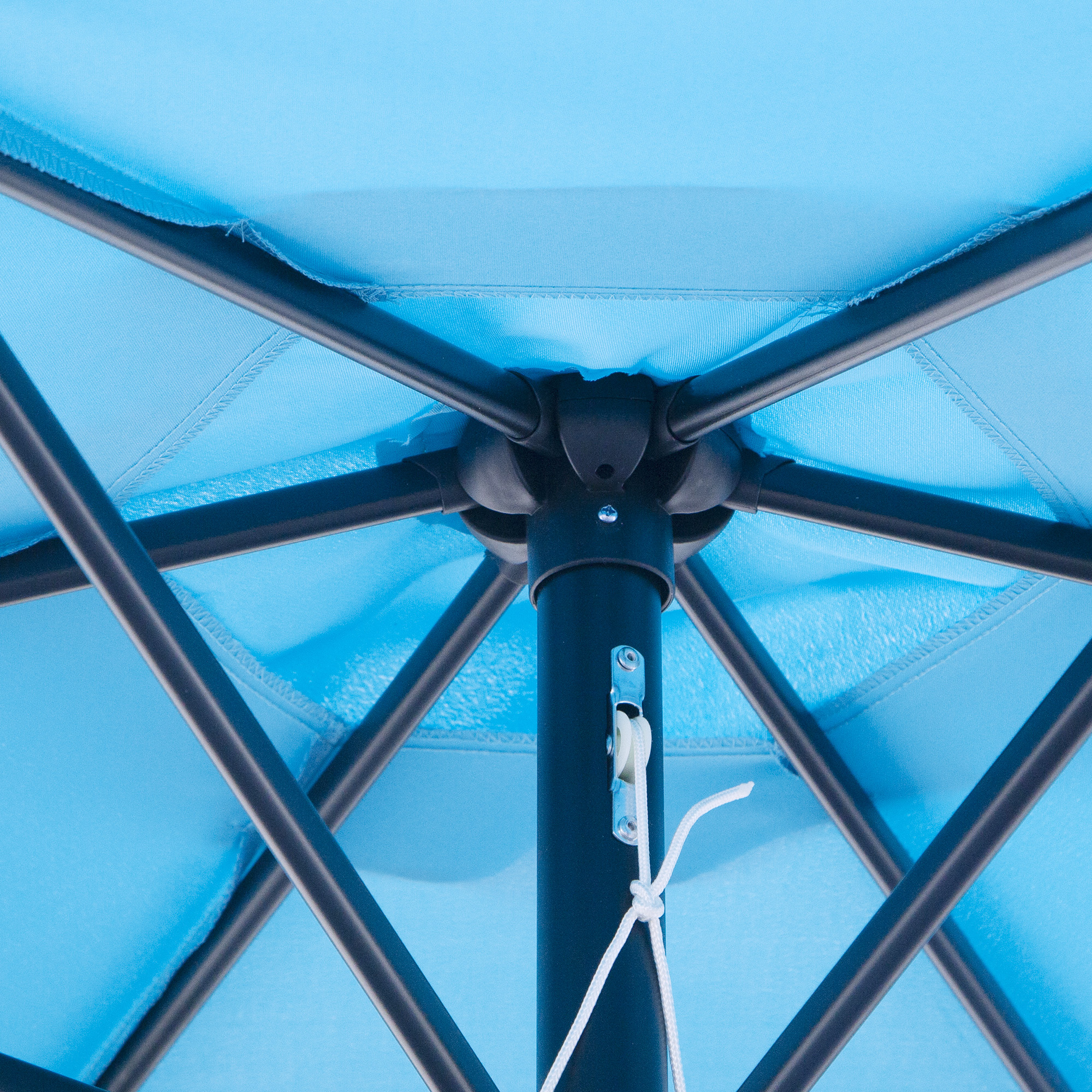 Outsunny 2.7M Patio Tilt Umbrella Sun Parasol Outdoor Garden Sun Shade Aluminium Frame with Crankï¼ˆBlueï¼‰