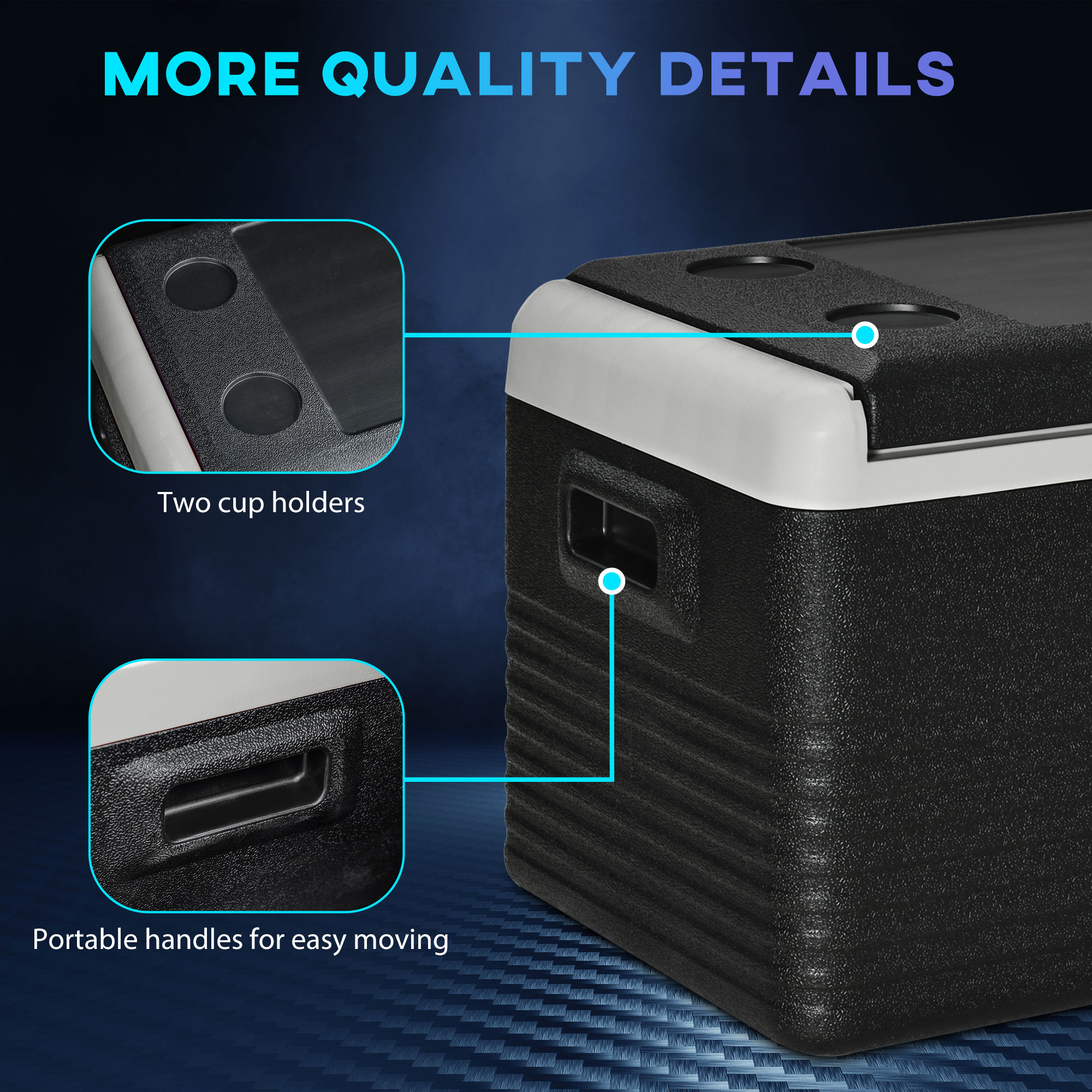 Outsunny 30L Car Refrigerator, Portable Compressor Car Fridge Freezer, Electric Cooler Box with 12/24V DC and 110-240V AC for Picnic, Down to -20â„ƒ