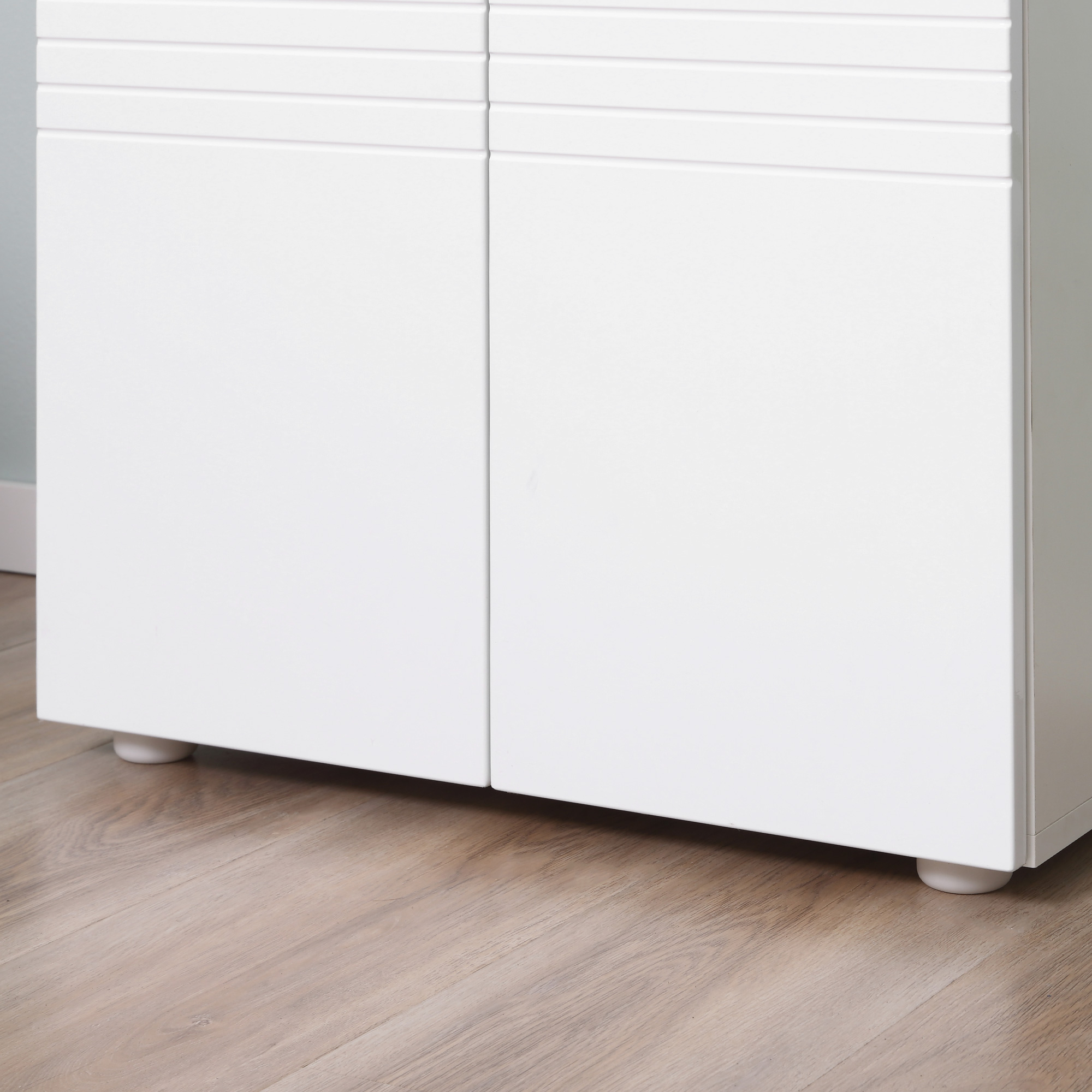 kleankin Pedestal Under Sink Cabinet, Bathroom Vanity Storage Cupboard with Adjustable Shelf, White