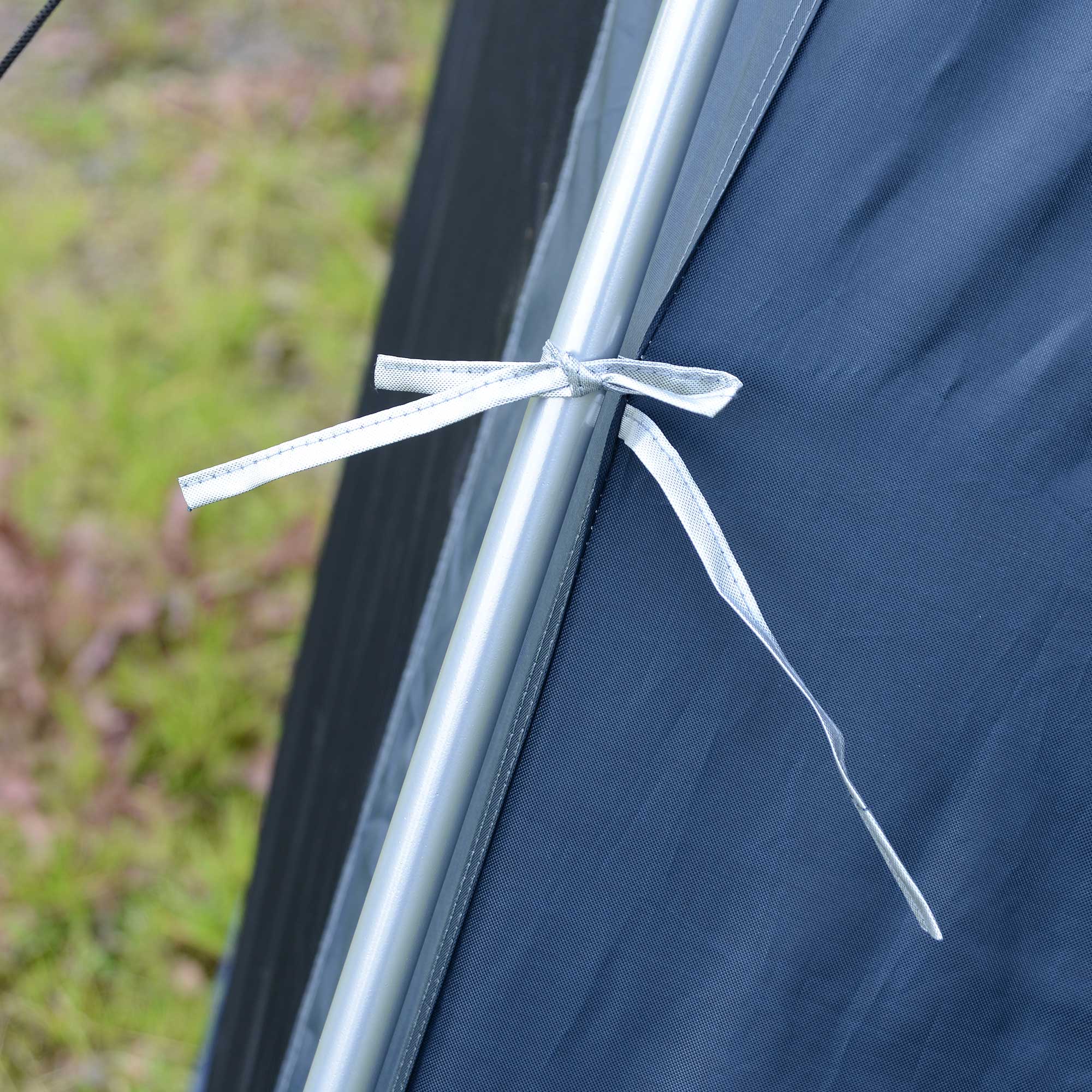 Outsunny Portable Camping Tent, 5-8 Person Dome Tent, Outdoor Screen House, Sun Shelter, 360Â°x355x215cm, Dark Blue/Green