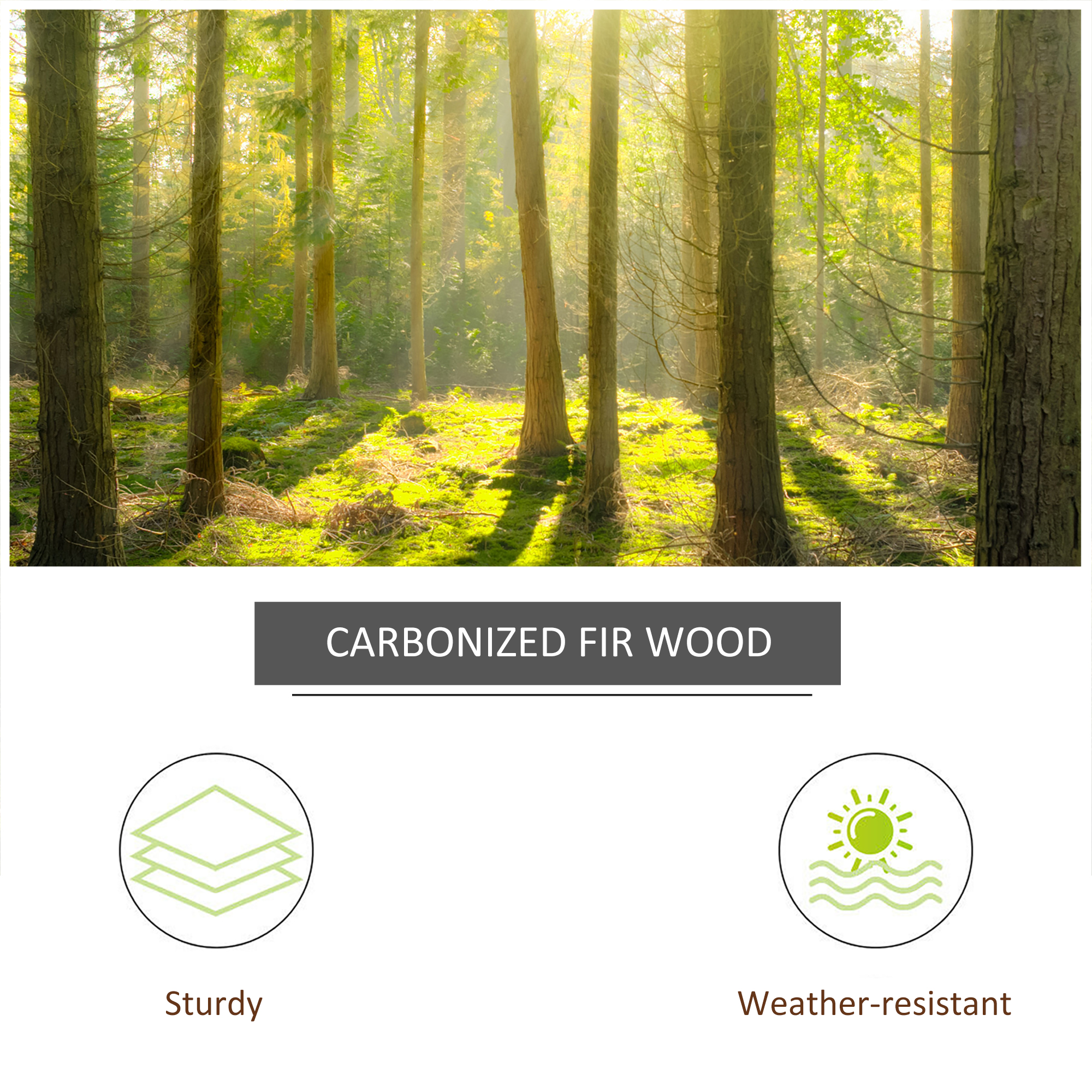 Outsunny Fir Wood Outdoor Garden DÃ©cor Wishing Well Waterfall