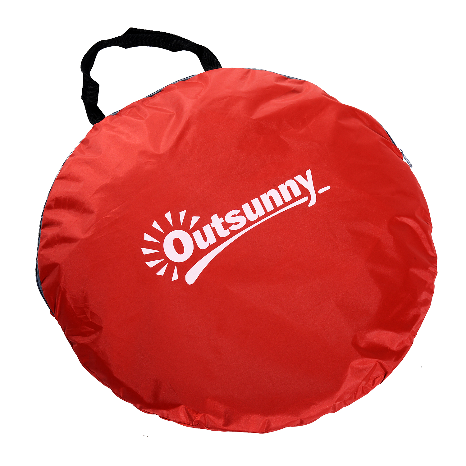 Outsunny Portable Pop-Up Beach Tent for 2-3 Persons, UV Protection Sun Shade Shelter, Lightweight and Easy Setup, Red