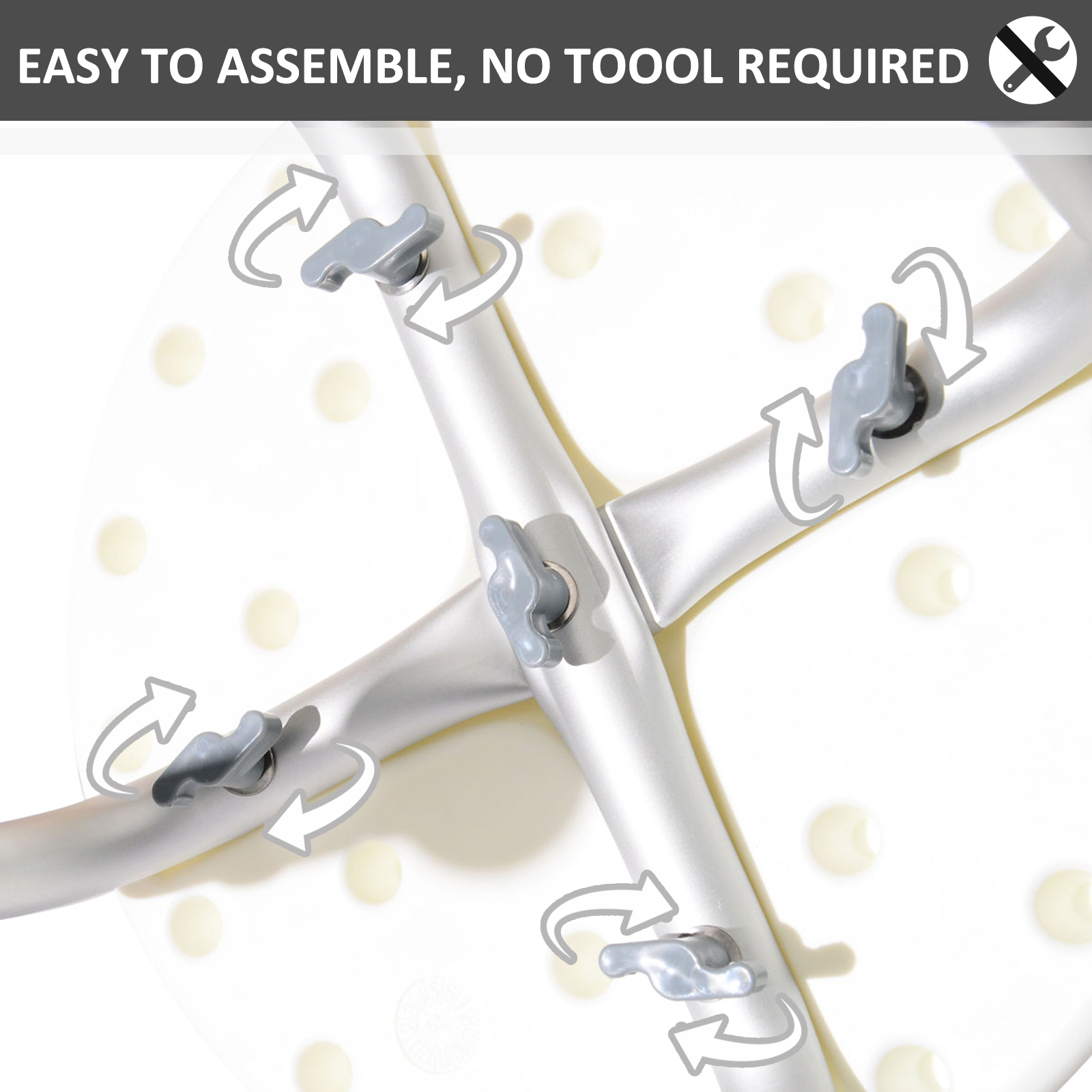 HOMCOM Adjustable Bath Chair, Shower Seat with Safety Design for Elderly, Bathroom Aids, White