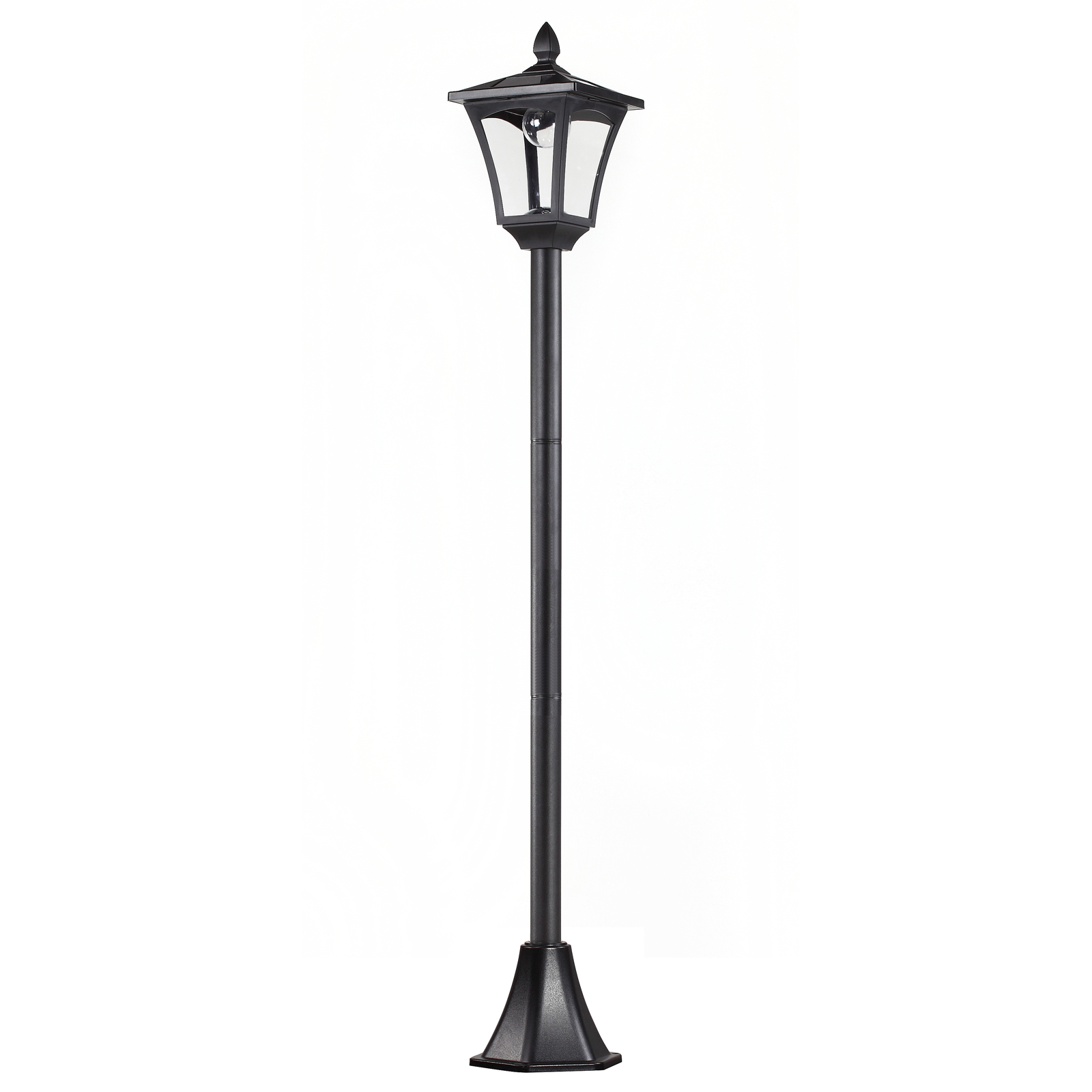 Outsunny Lampione LED da Esterno ad Energia Solare Lampada da Giardino Lampada da Terra Impermeabile IP44 Nero
