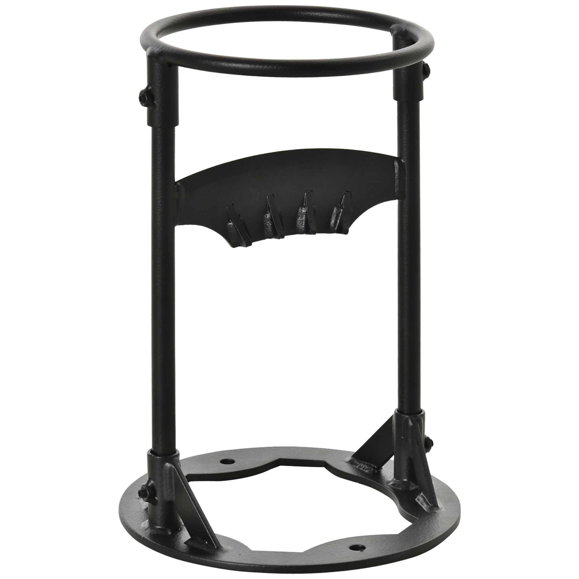 Outsunny Spaccalegna Manuale a Cuneo in Acciaio, Taglia Legna da Ardere Portatile con Protezione, Φ22x31cm, Nero