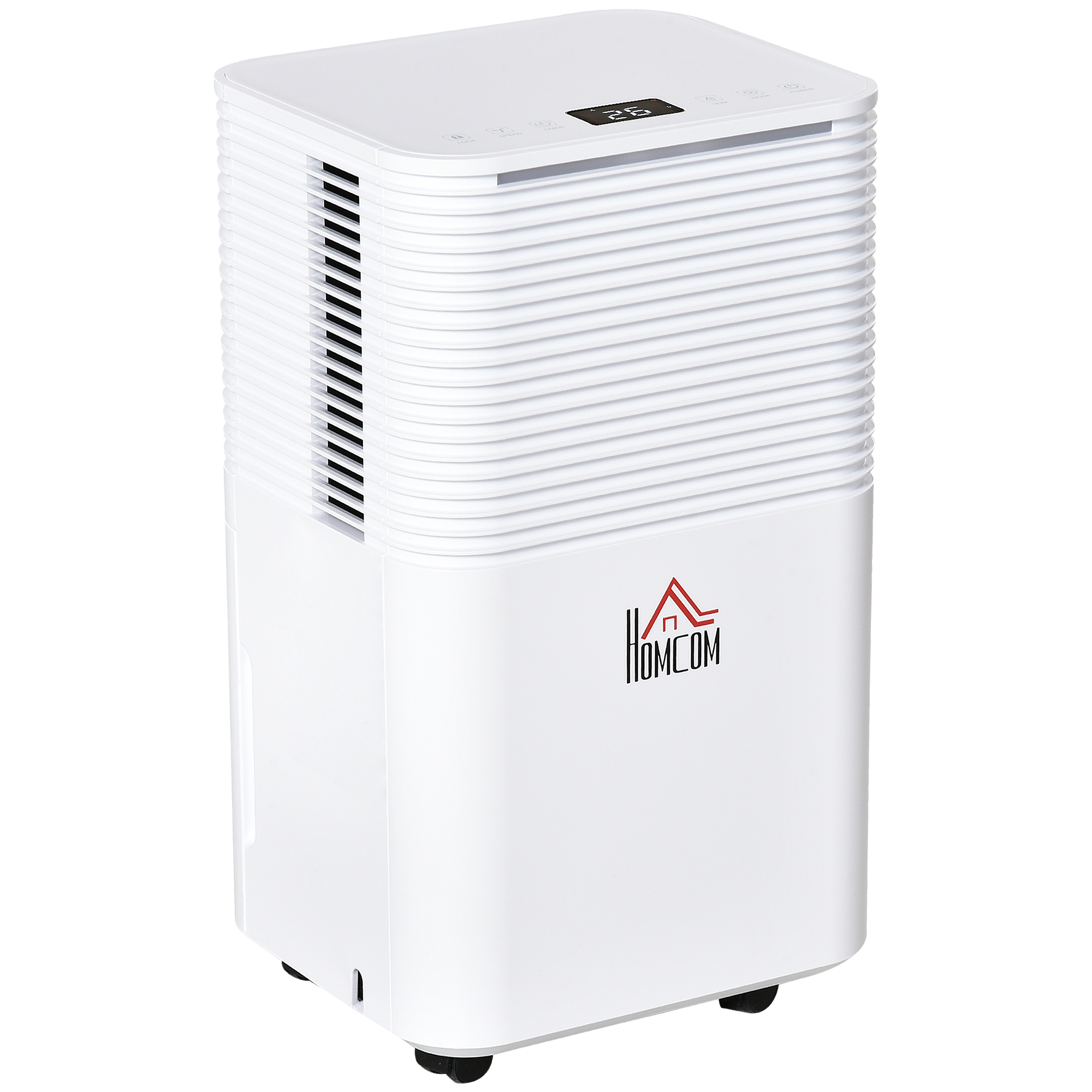 HOMCOM Déshumidificateur portable électrique silencieux 195 W capacité max. réservoir 2 L évacuation 24 H 22L x 25l x 44,5H cm