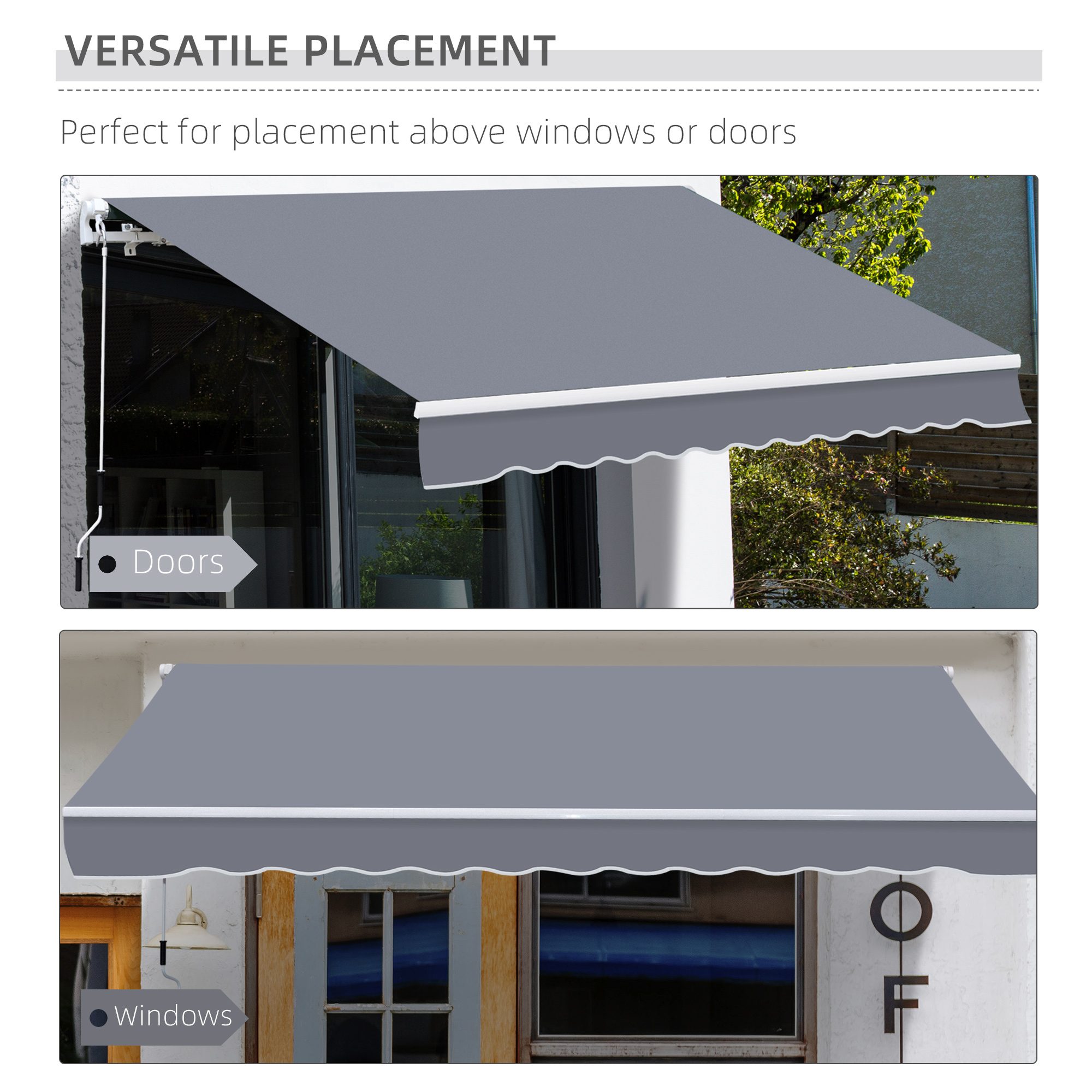 Outsunny Awning Manual Retractable 