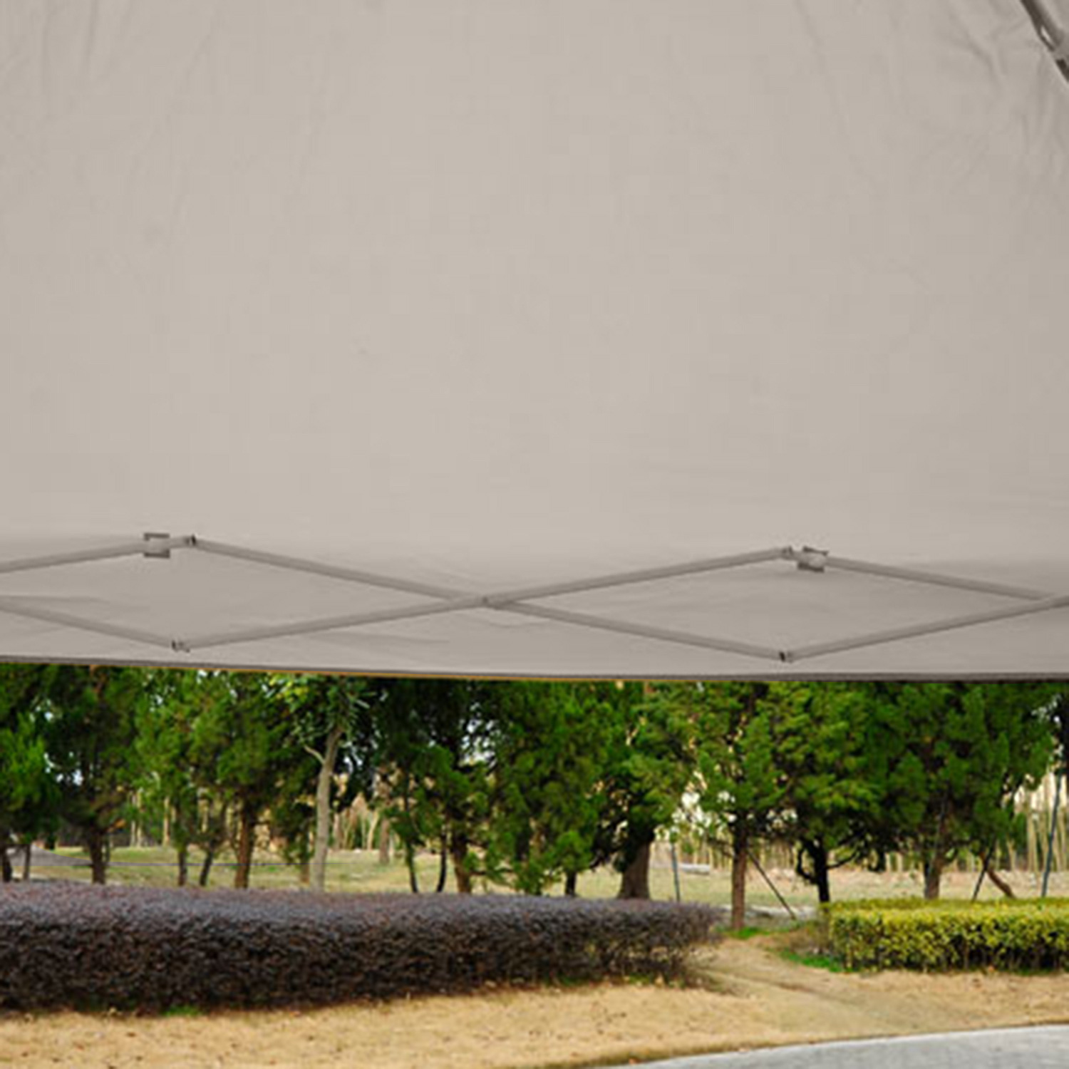 Outsunny 3x3m Pop Up Gazebo W/ Mesh Walls-Tan   