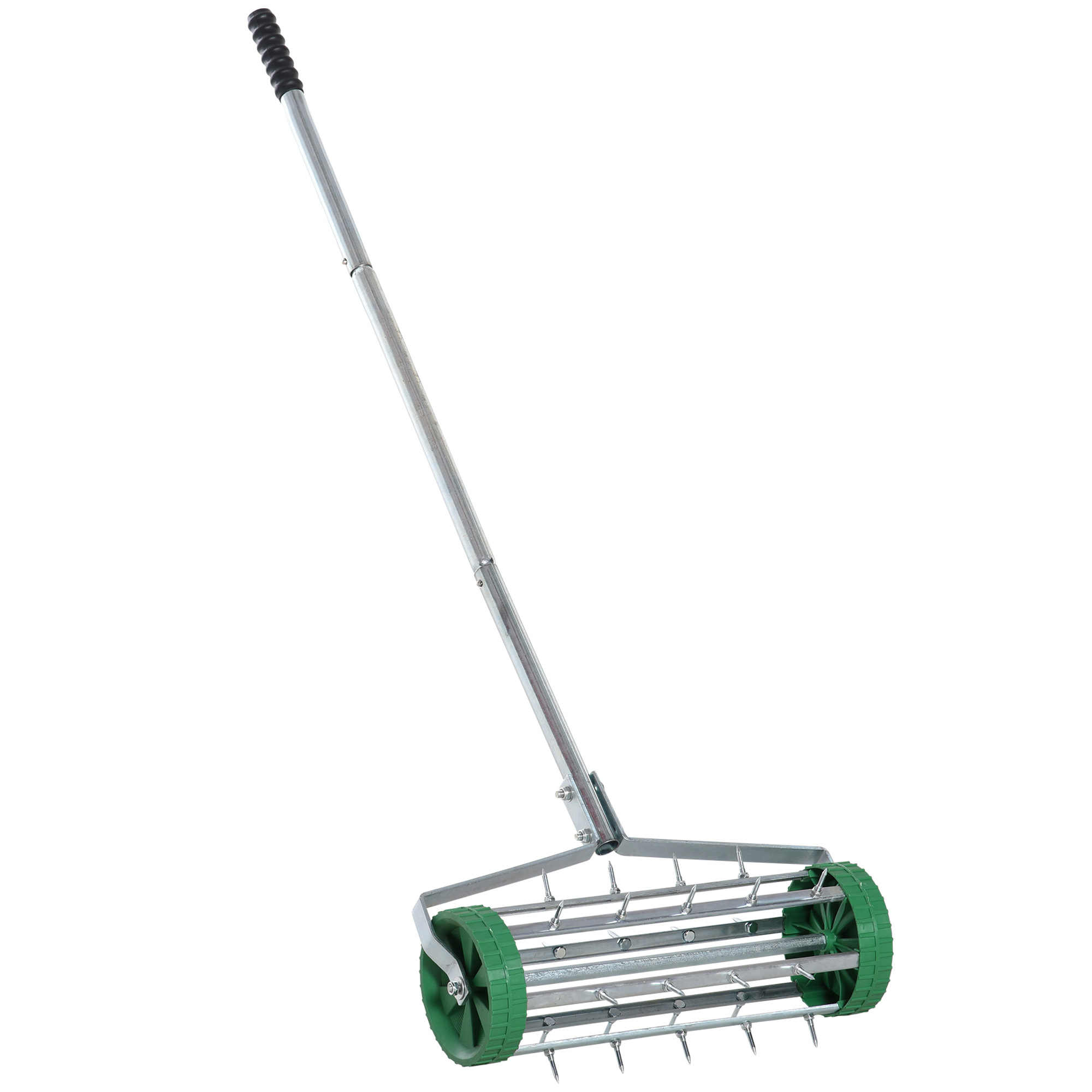 Outsunny aerator do trawnika metal ocynkowany 135 cm x 43,5 cm x 15 cm