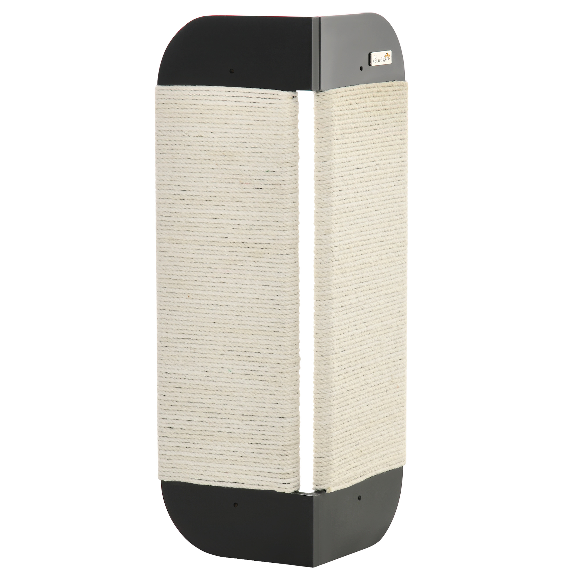 Meilleurs prix pour Griffoir grattoir chat d'angle mural dim. 20L x 20l x 60H cm jute naturel MDF noir