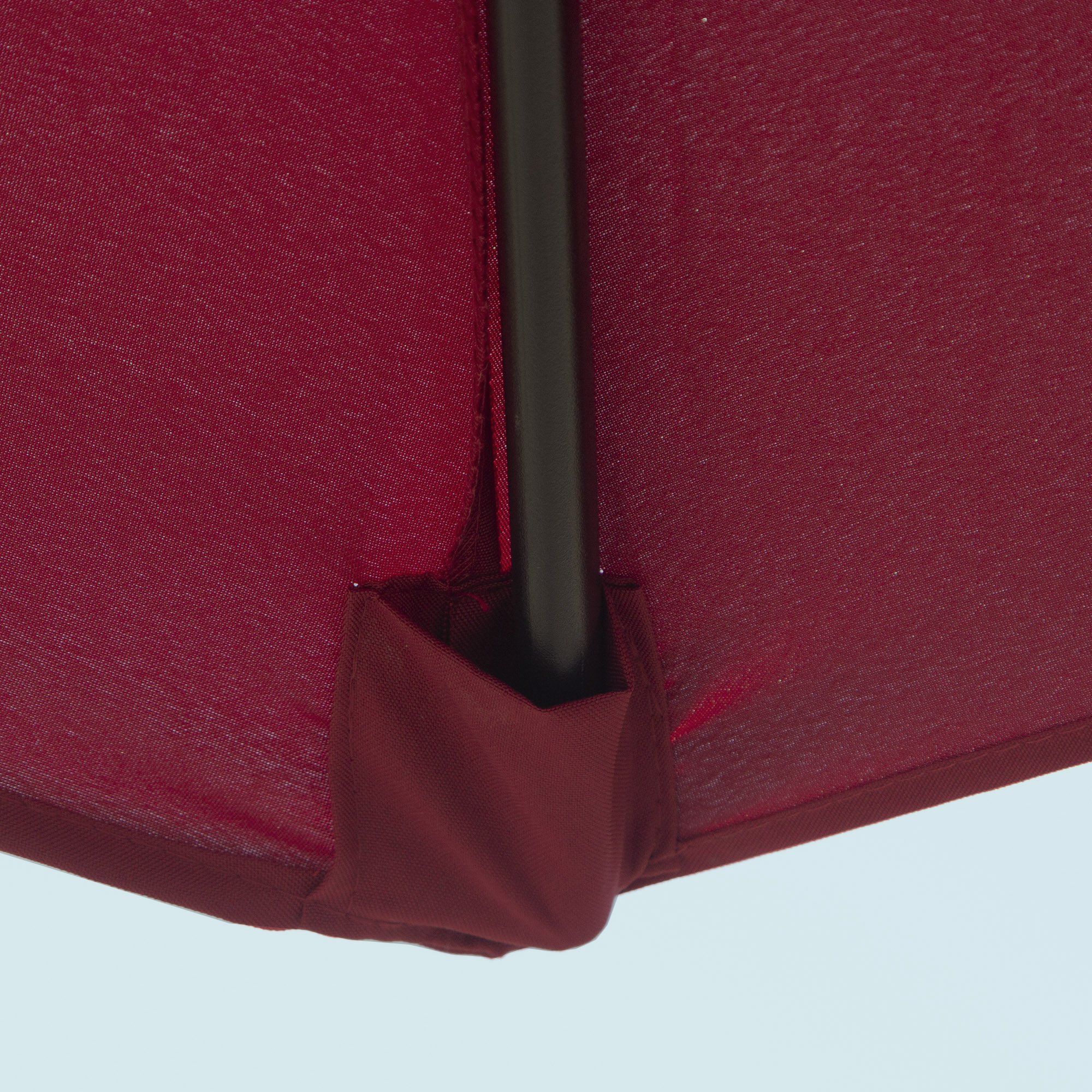 Outsunny 2.7M Tilting Parasol Sun Parasol Outdoor Garden Umbrellas Sun Shade Aluminium Frame with Crankï¼ˆWine Redï¼‰