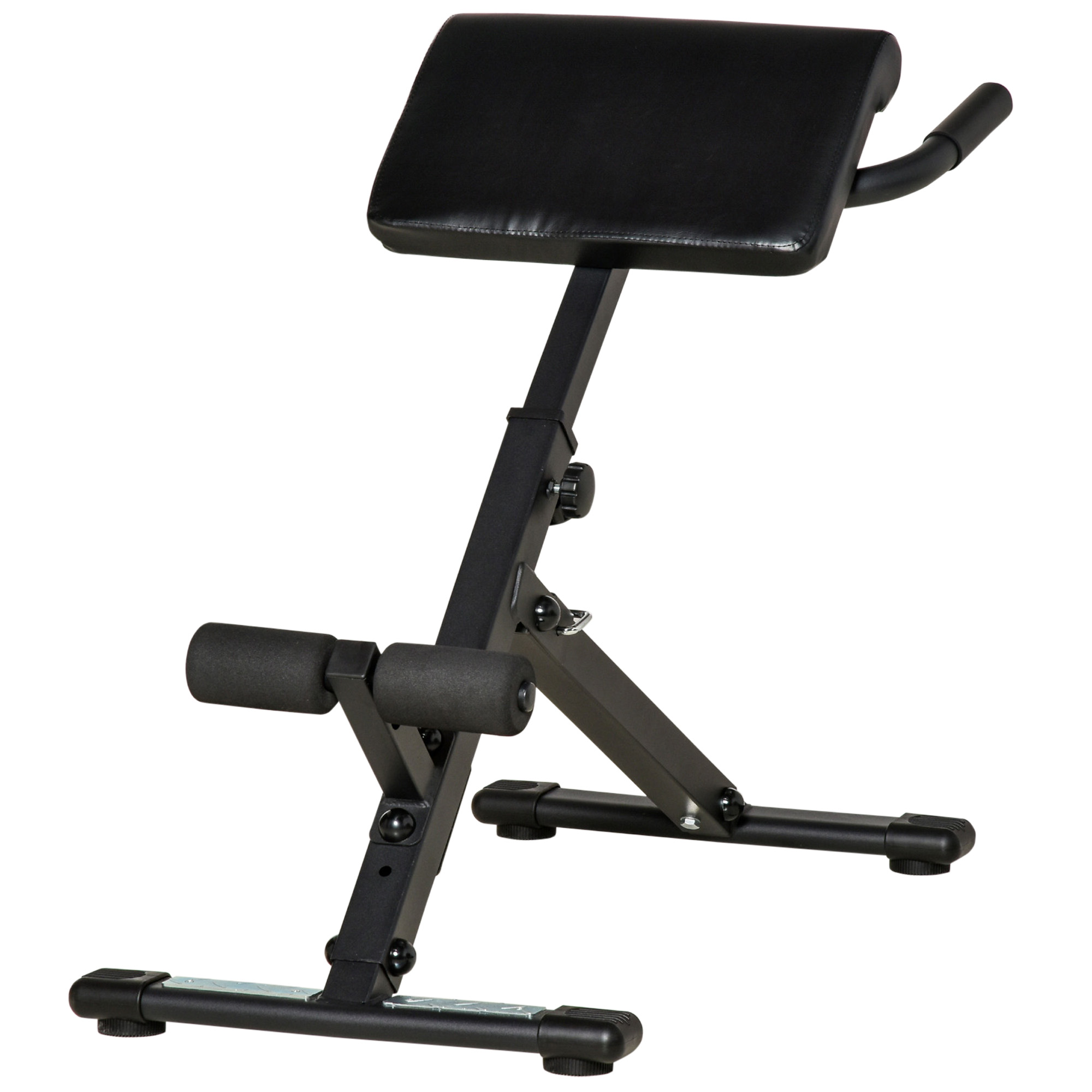 HOMCOM Panca Fitness con Altezza Regolabile, Sedia Romana per Casa e Palestra, 100x57x72-85cm, Nero