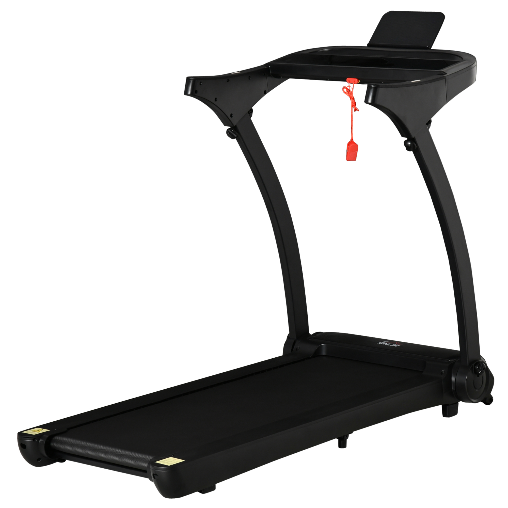 HOMCOM Tapis Roulant Elettrico Pieghevole Salvaspazio 550W, Velocità fino 14 km/h e 12 Programmi, Nero