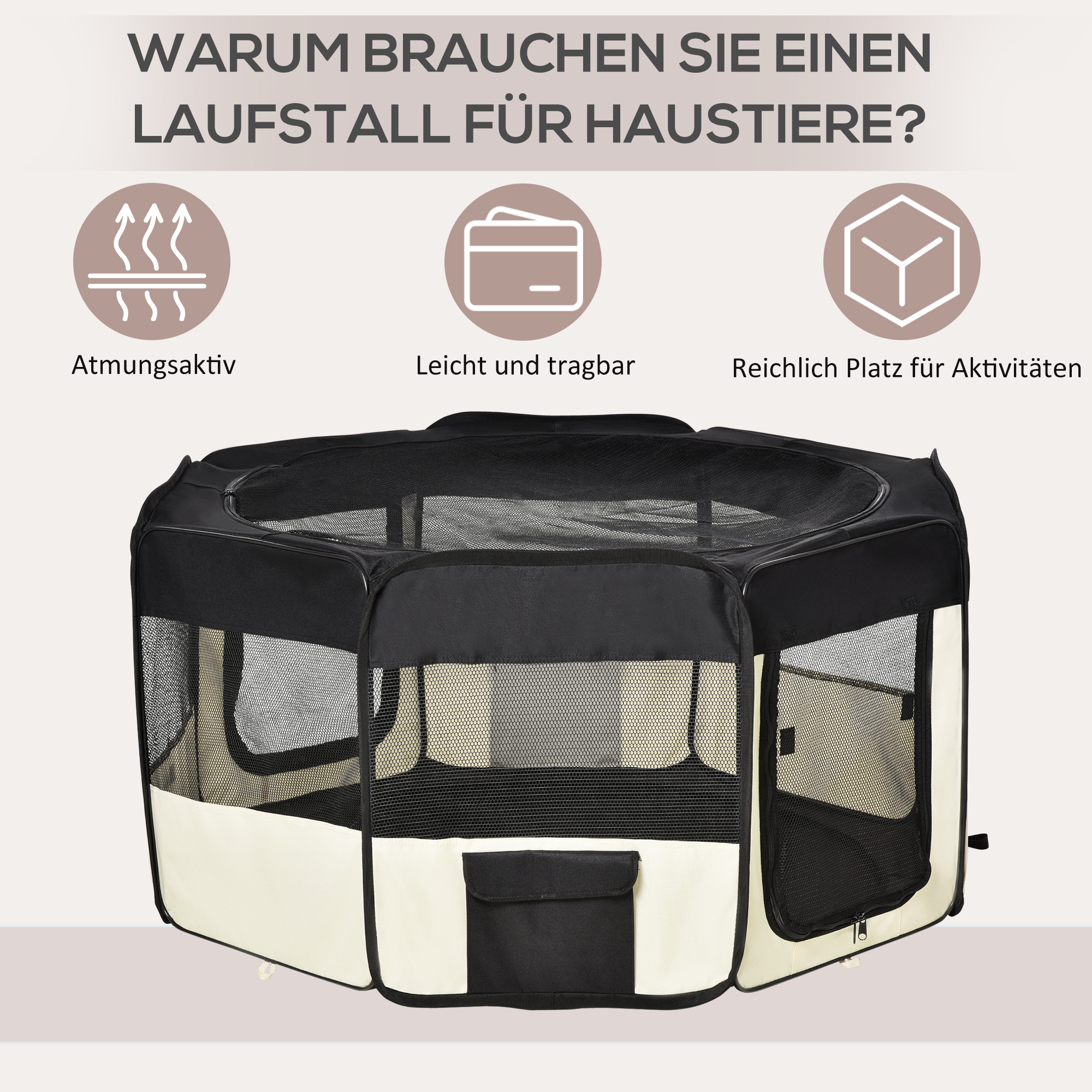 PawHut Ren puppy-uitloop puppyhek box voor dieren puppyhek 4