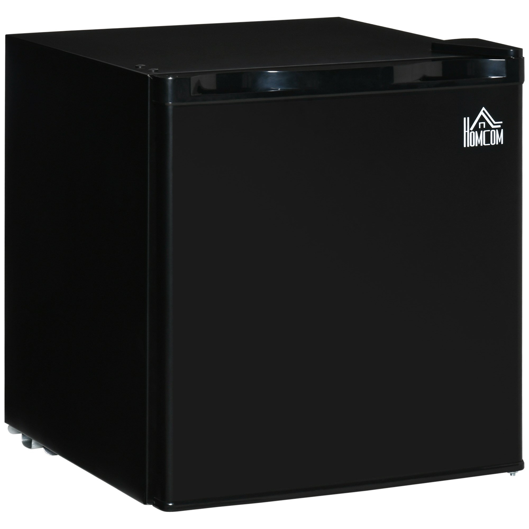 HOMCOM Mini frigo de Chambre Petit frigo réfrigérateur Compact de 46 L avec température réglable 0 à 10°c, 220-240 V, étagères Amovibles et Porte réversible 44,5 x 46,5 x 49,8 cm Noir