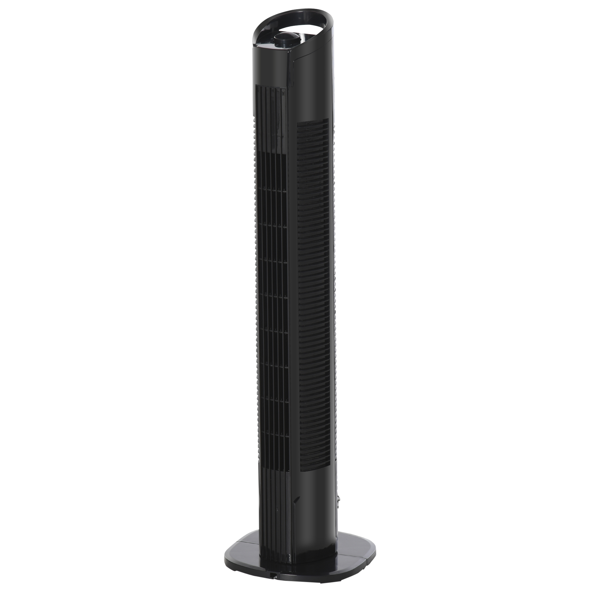 HOMCOM Ventilatore a Colonna Torre 3 Velocità, Oscillazione 70° e Maniglia di Trasporto, Diametro 20x78.5cm Nero
