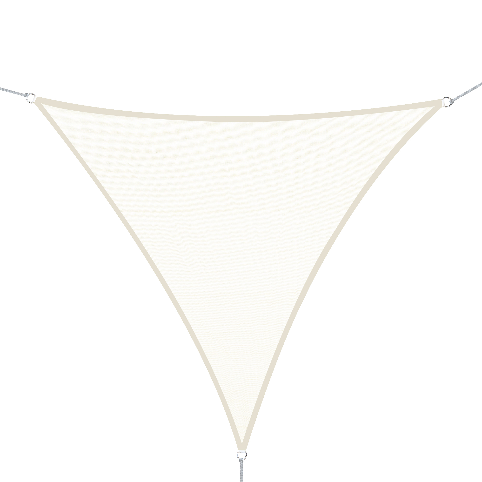 Outsunny Toldo Vela Triangular Transpirable con Protección UV, Ideal para Patio, Jardín, Piscina, Terraza 6x6x6m Beige   Aosom España