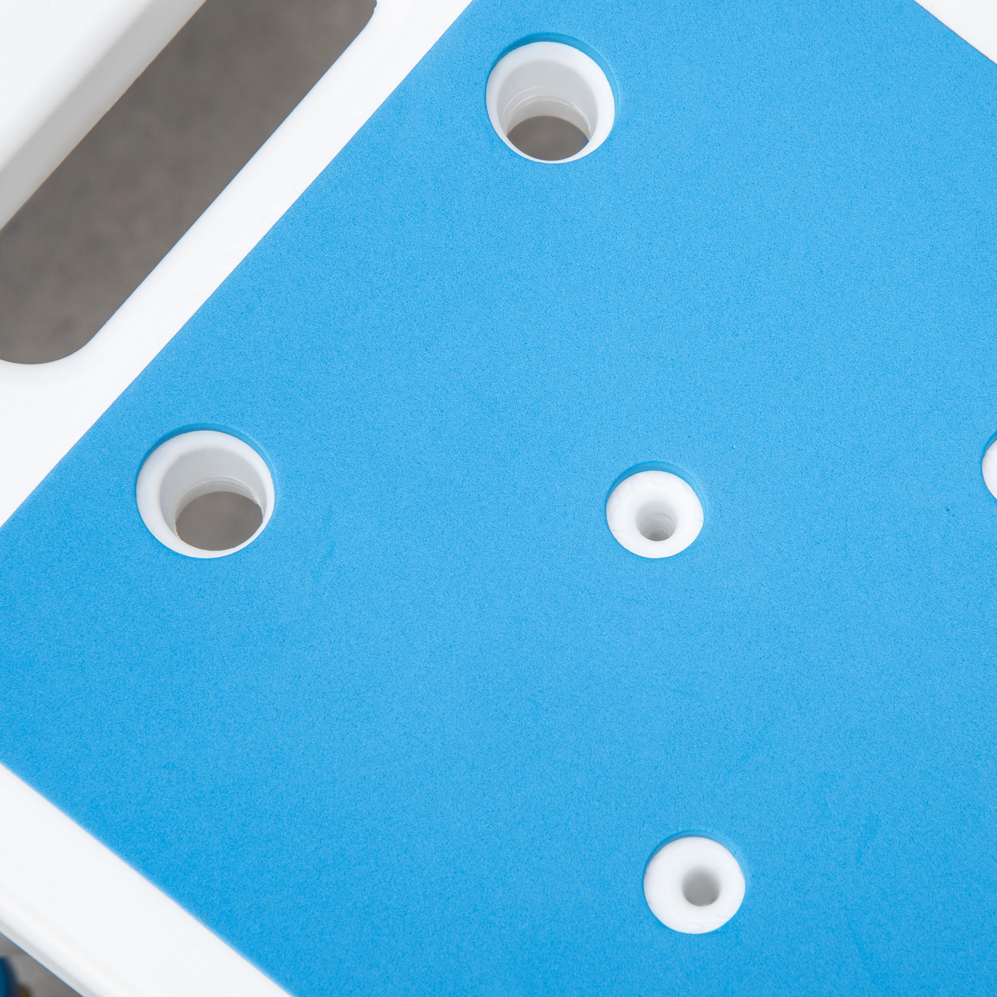 HOMCOM Adjustable Shower Chair, Padded Stool for Elderly & Disabled, Non-slip & Handle, Blue.