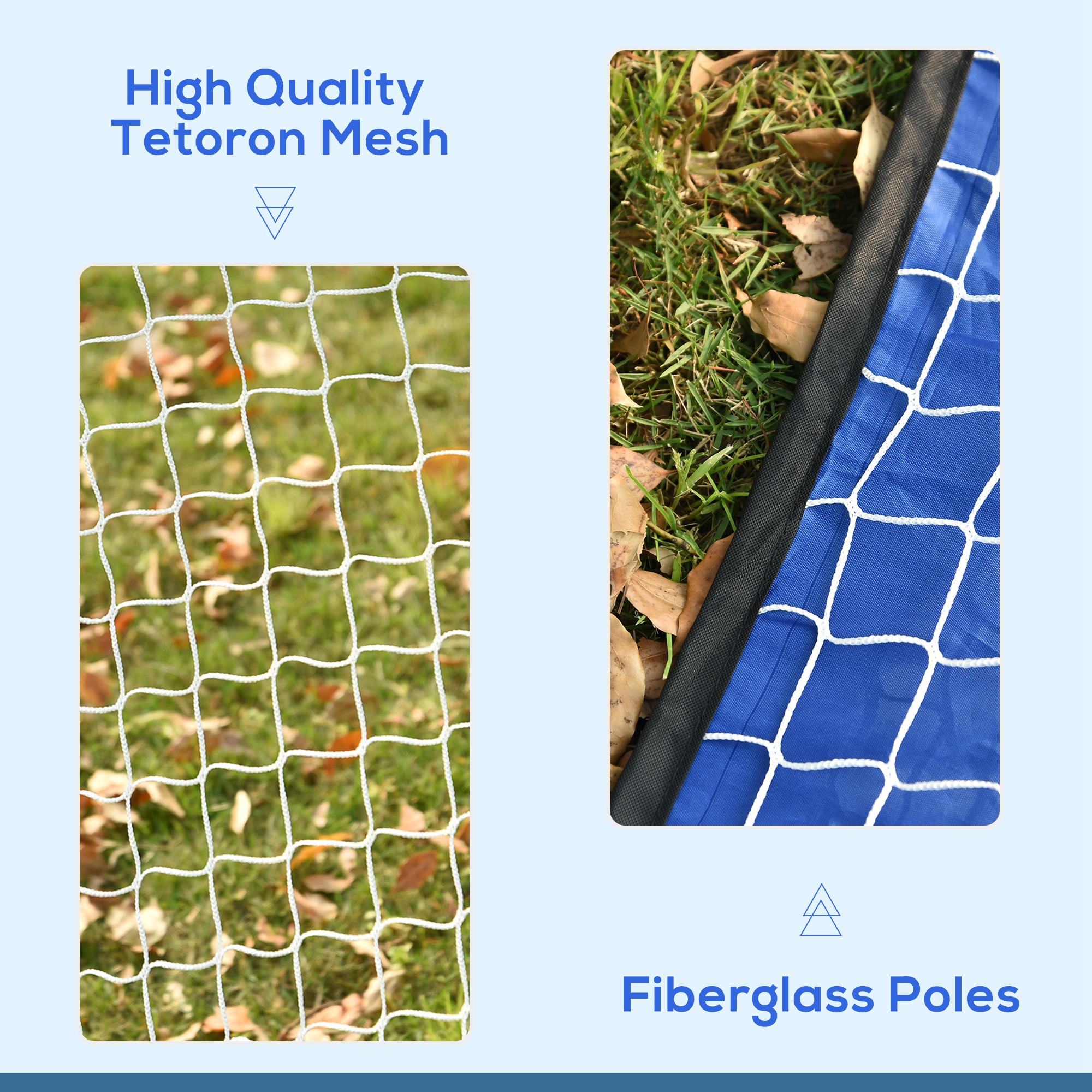 HOMCOM 2-in-1 Pop Up Football Goal Nets for Kids, Garden Outdoor Sports and Practice Target