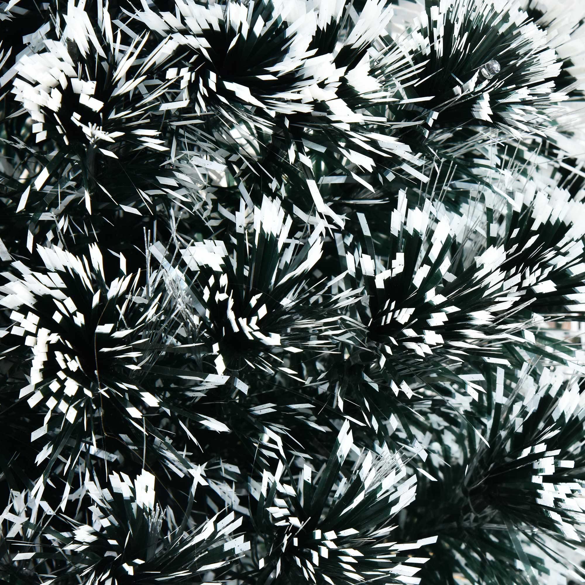 HOMCOM 4ft 120cm Green/White Artificial Christmas Tree W/ Prelit LED