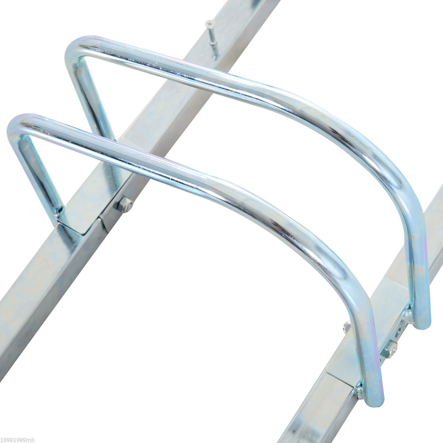 HOMCOM Bicycle Parking Stand for 3 Bikes, Floor or Wall Mount, Cycle Storage Locking Rack, Silver