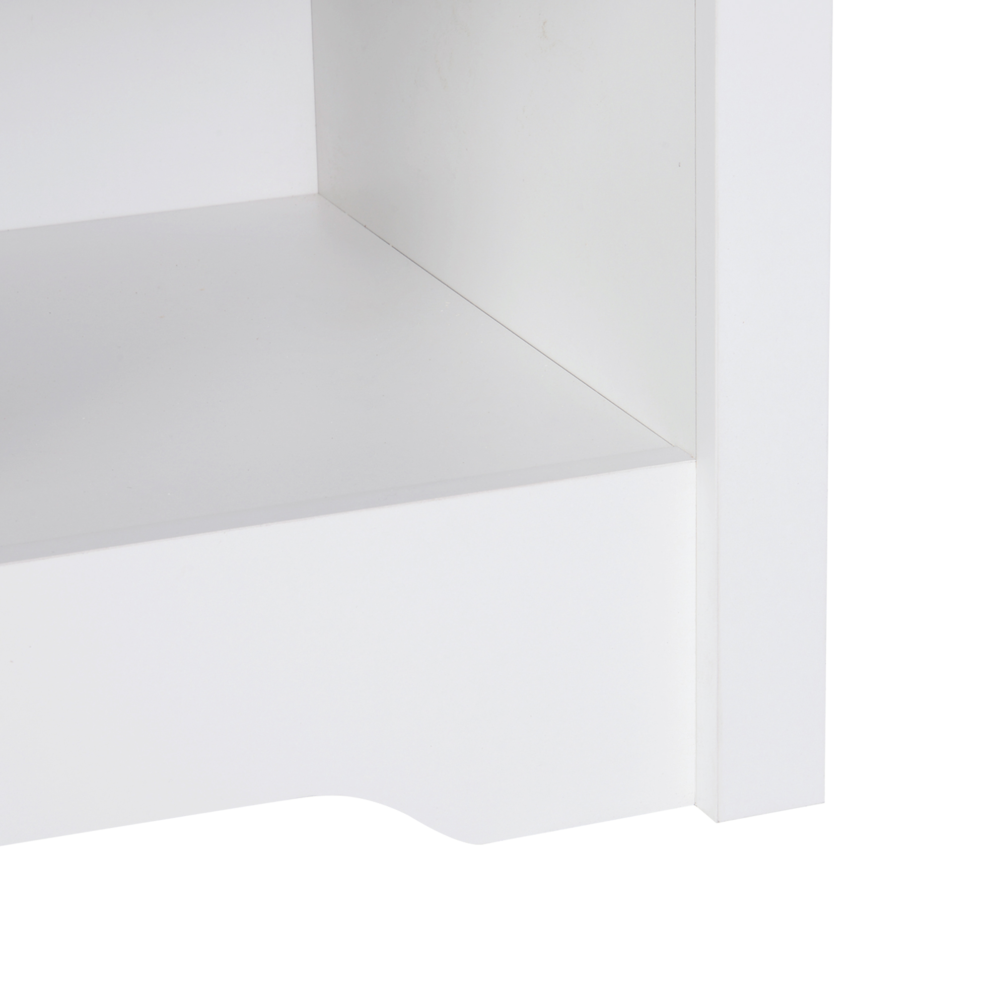 HOMCOM Solid Wood Bedside Cabinet with Drawer and Shelf, Nightstand Chest for Bedroom Furniture, White