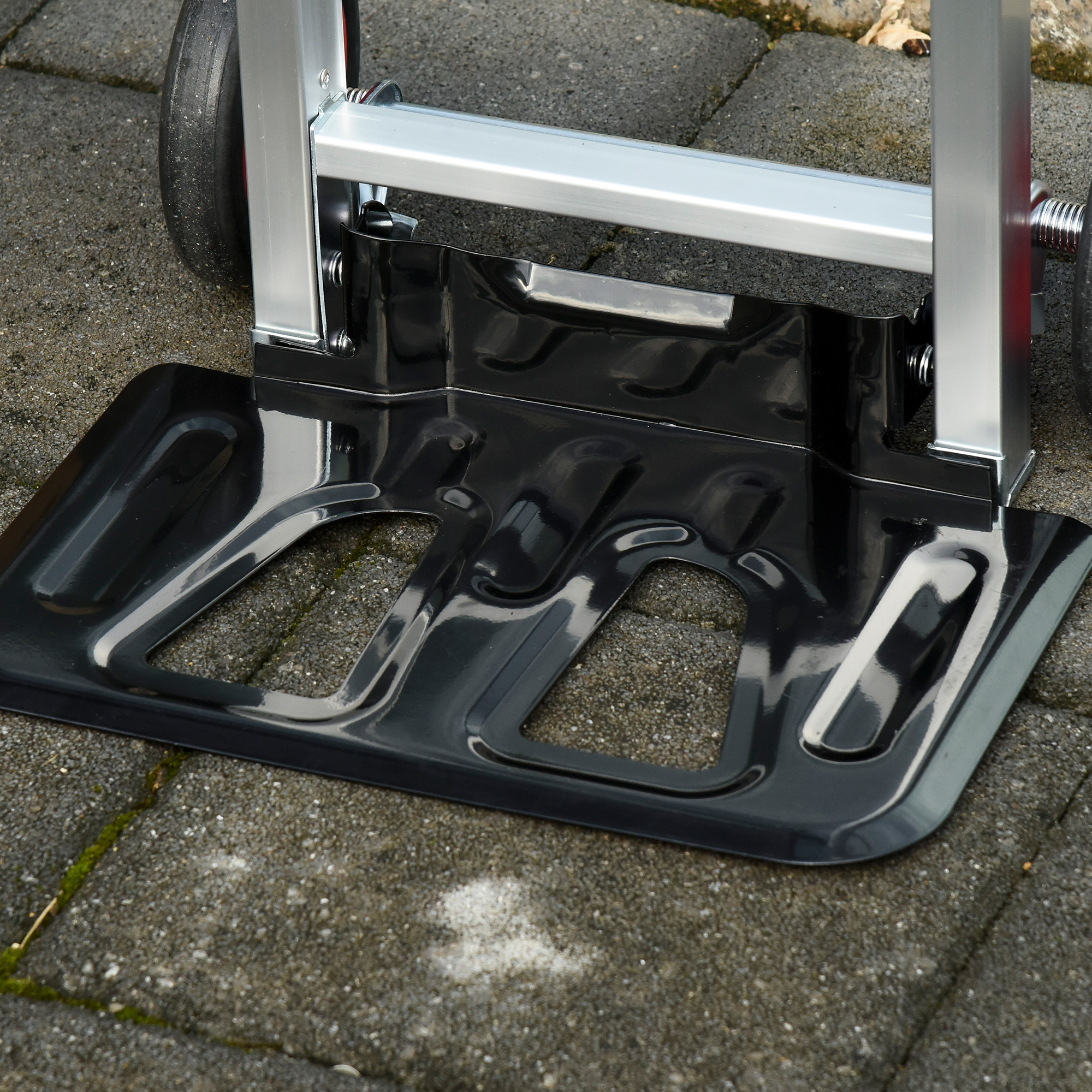 DURHAND Folding Sack Truck with Telescoping Handles, Trolley on Wheels, Aluminium Alloy Hand Truck for Moving and Travel, 90kg Capacity