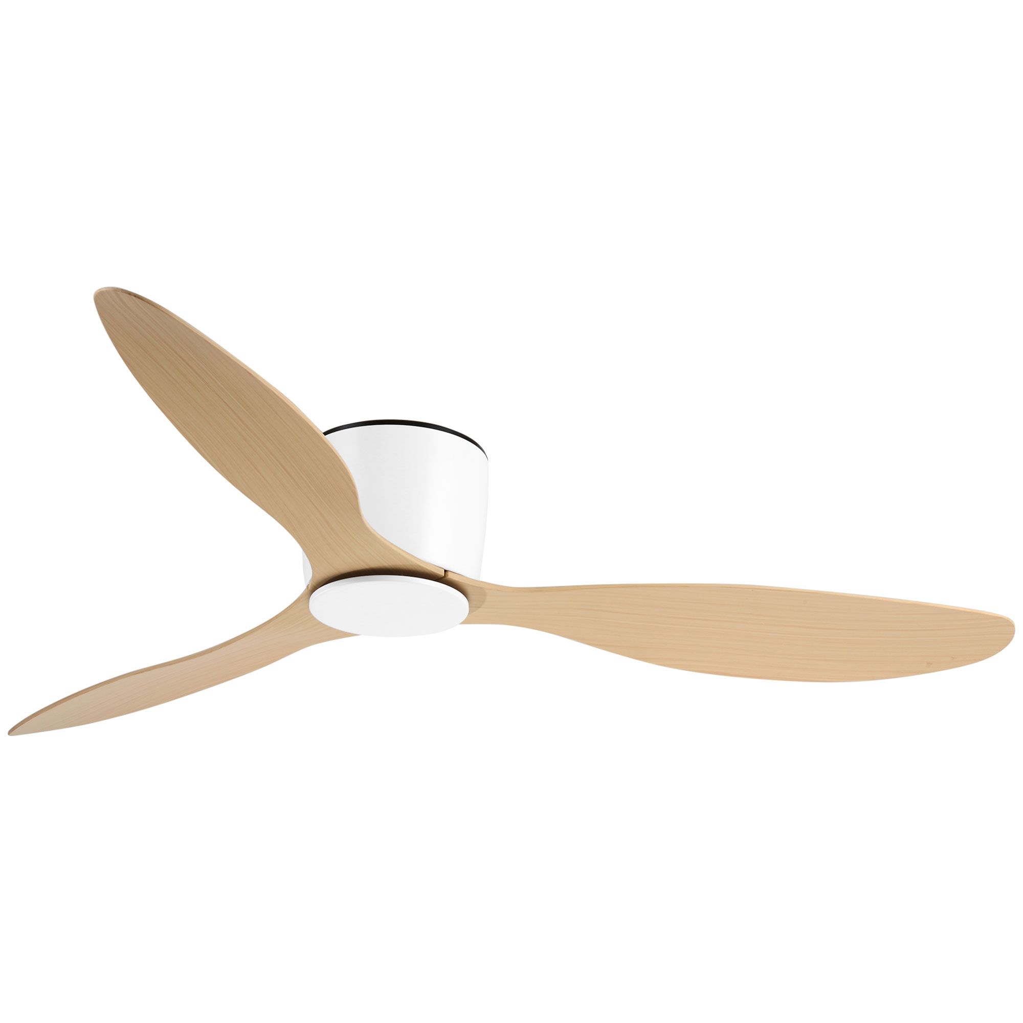 Vevey Ventilatore Da Soffitto Legno Chiaro, Nichel Opaco, Argento - 8