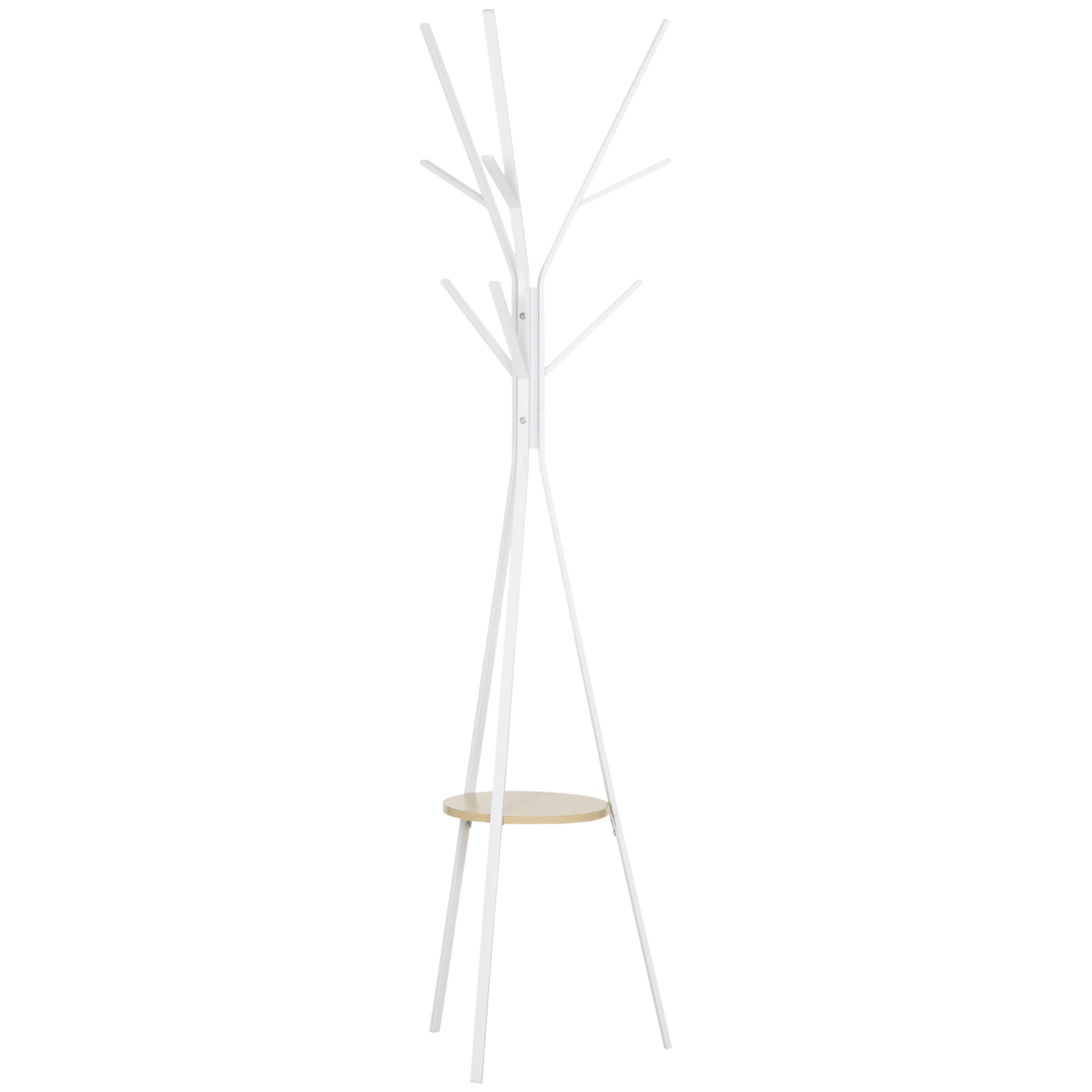 180cm Free Standing Coat Rack Metal Shelf Holder Stand Display