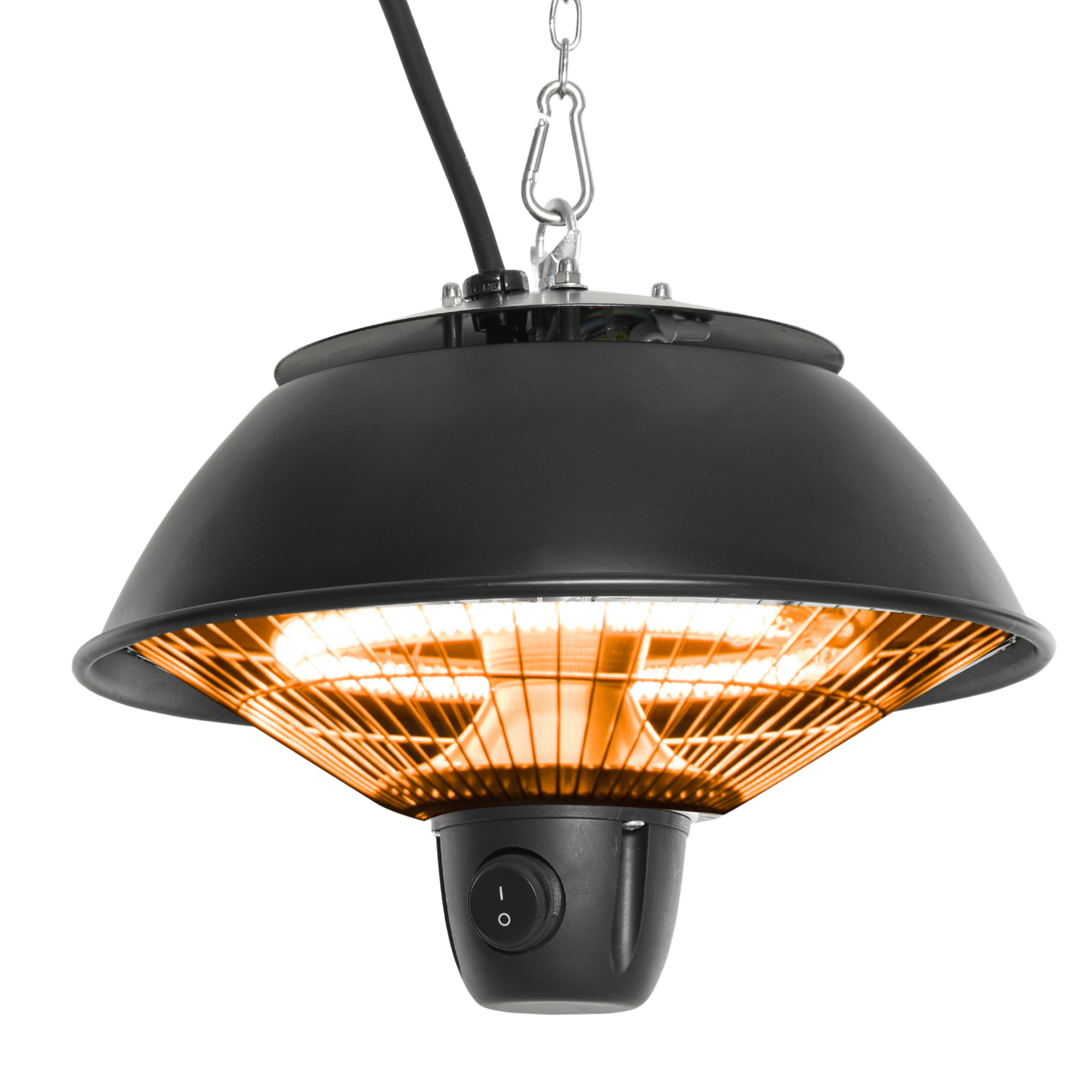 Outsunny Patio Ceiling Electric Heater, 600WBlack NEXT DAY DELIVERY