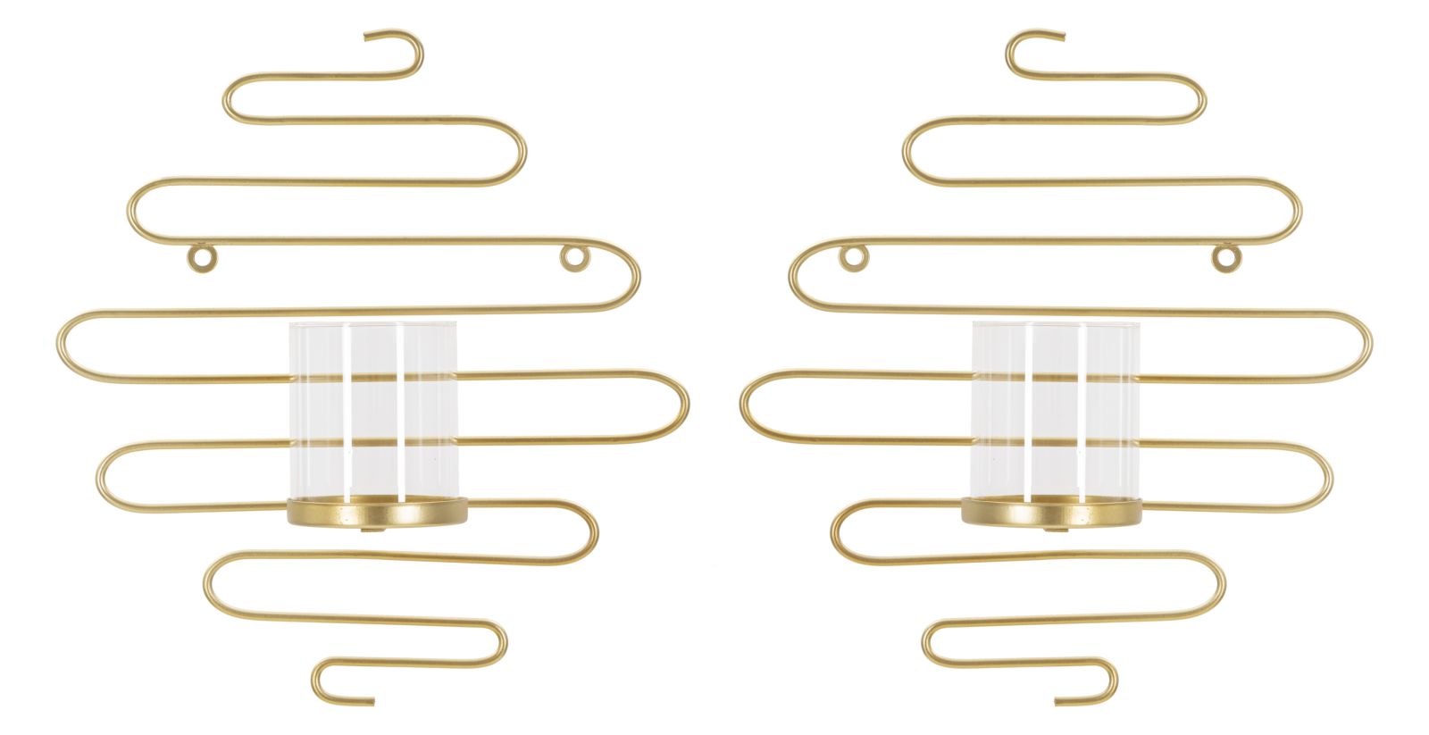 Portacandele Da Parete In Metallo - Applique Decorativa Per Candele Coniche, Design Elegante E Vintage - Foto 5