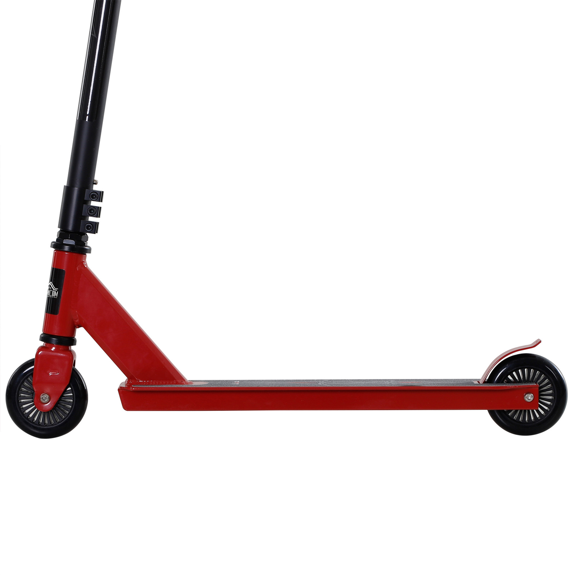 HOMCOM Teens Adult Street Stunt Kick Scooter Intermediate and Beginner Freestyle Tricks Scooters For 14+ w/ Rear Ï†10cm Wheel&Brake - Red