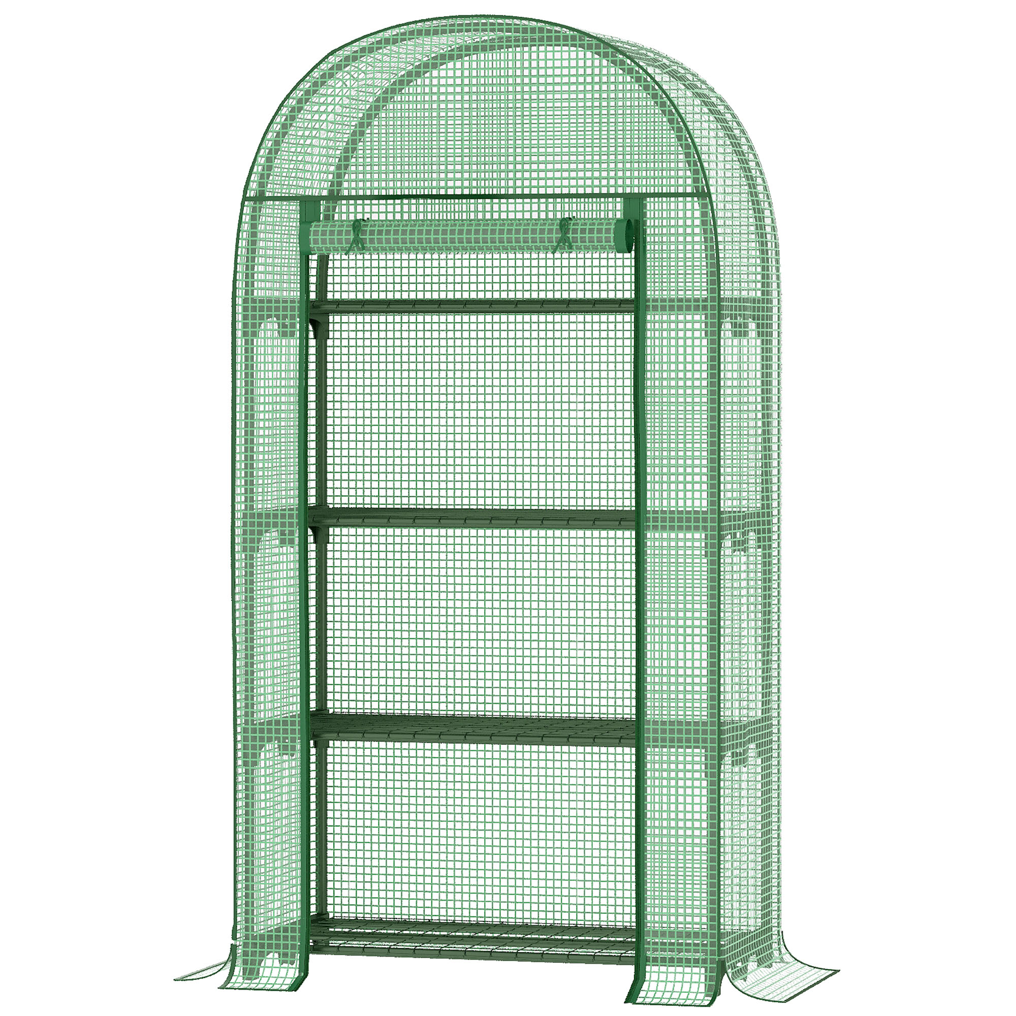 Outsunny foliekas,inloop tuinhuis,tomatenkas,koudframe met 6 planken