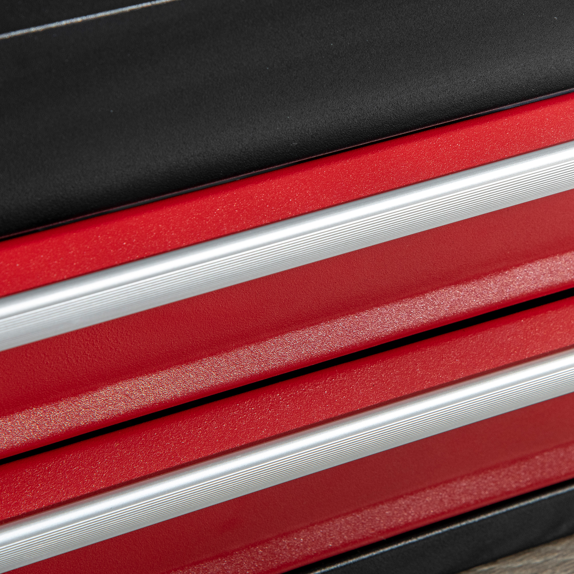 DURHAND Lockable Metal Tool Chest with 2 Drawers, Portable Toolbox with Ball Bearing Runners, 460mm x 240mm x 220mm