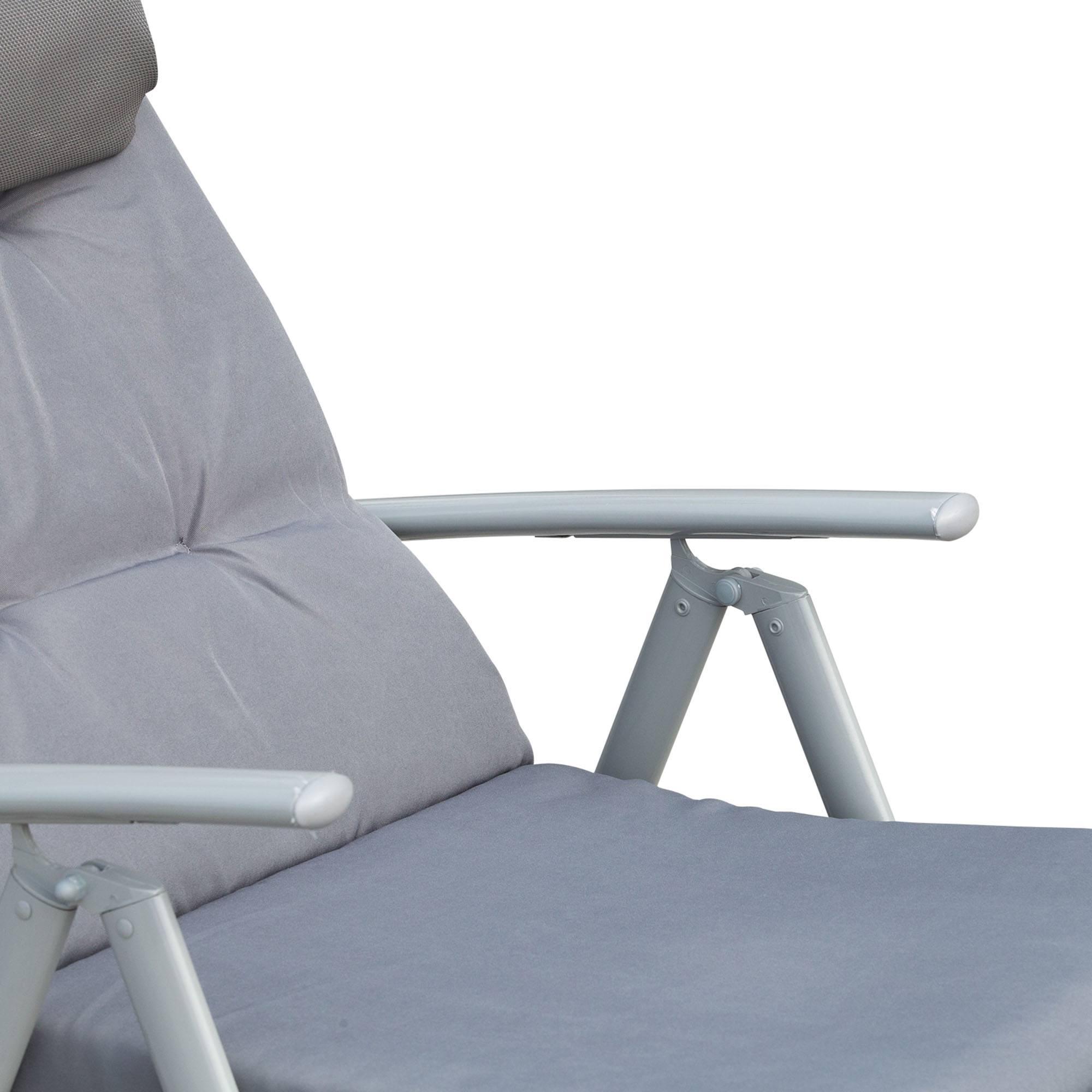Outsunny ligstoel,ligbank voor buiten,relax lounger,driebenig,inklapbaar,met kussen en