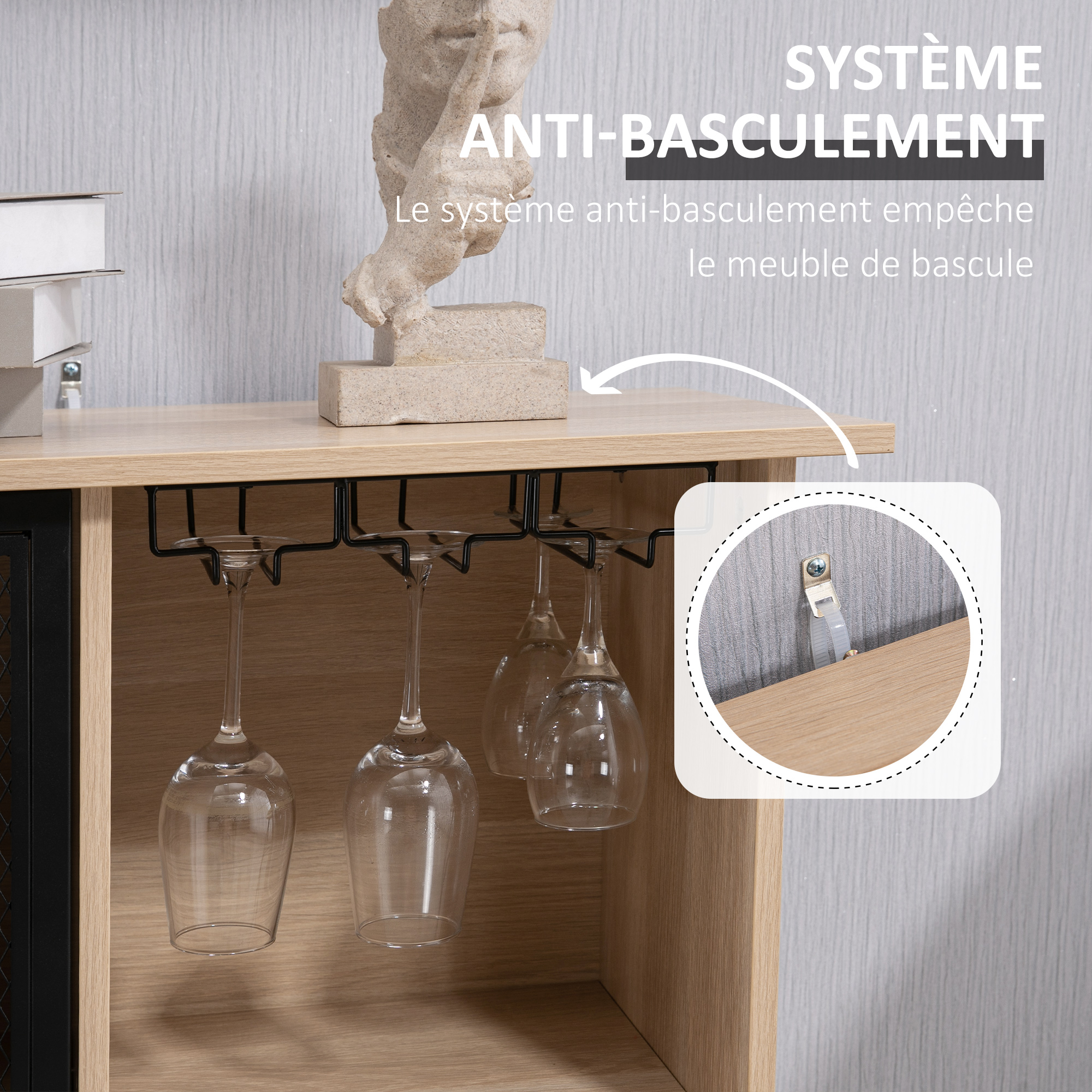 HOMCOM Commode Meuble De Rangement Style Industriel 5 Tiroirs Pliables En Tissu - 83,5 X 29 X 87