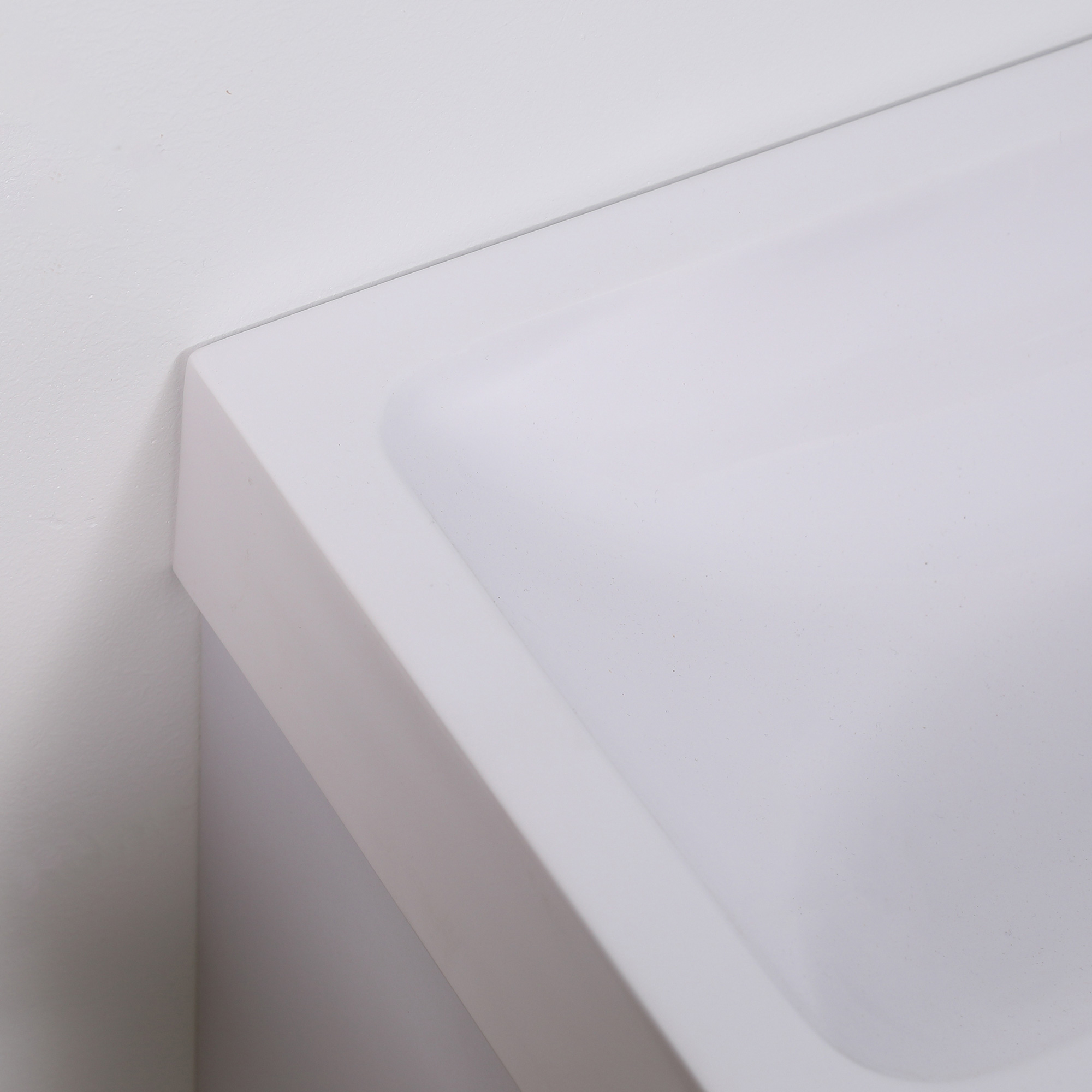 kleankin Bathroom Vanity Unit with Basin, Wall Mounted Bathroom Wash Stand with Sink, Tap Hole and Storage Cabinet, White