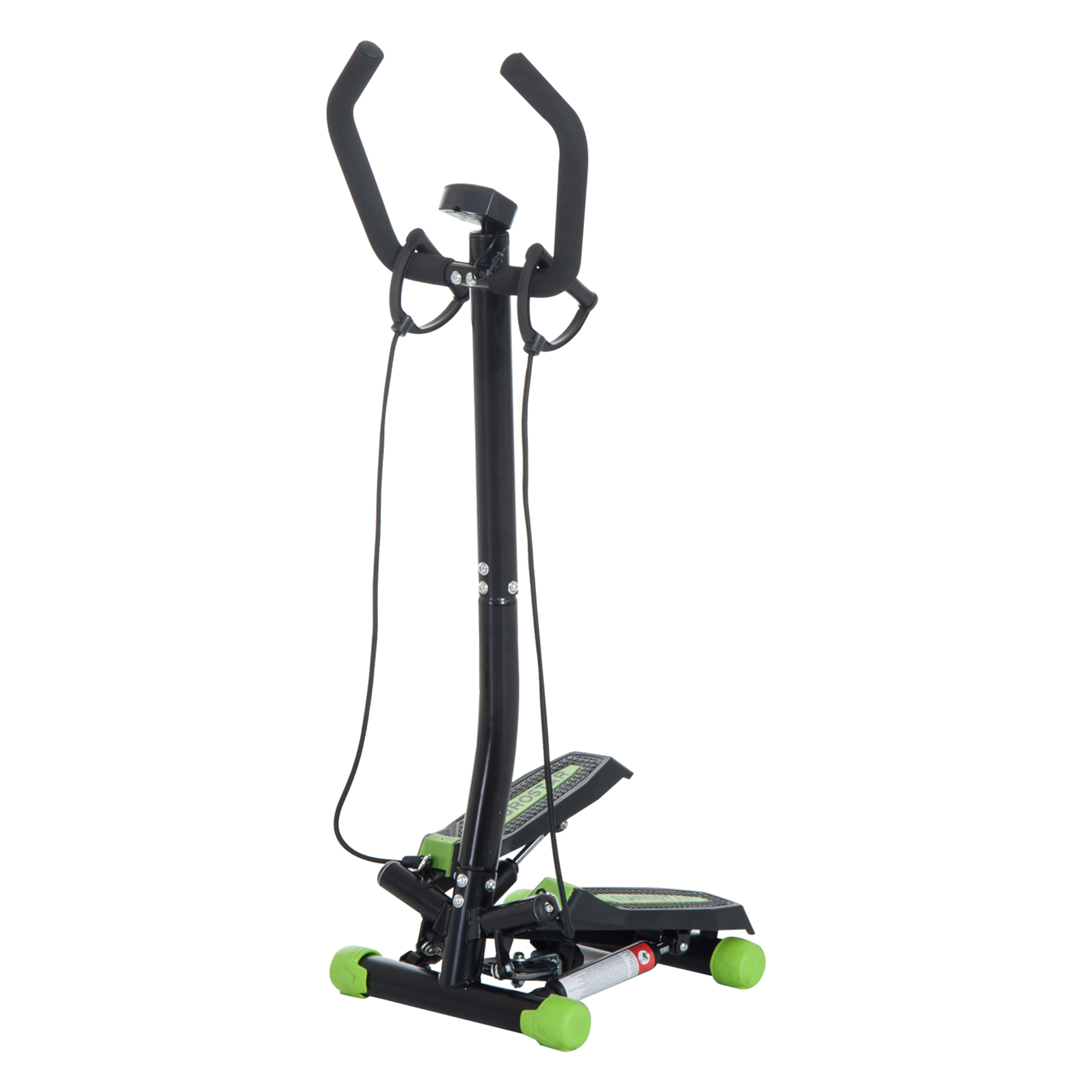 HOMCOM Stepper avec guidons extenseurs appareil fitness avec écran LCD multifonction acier ABS