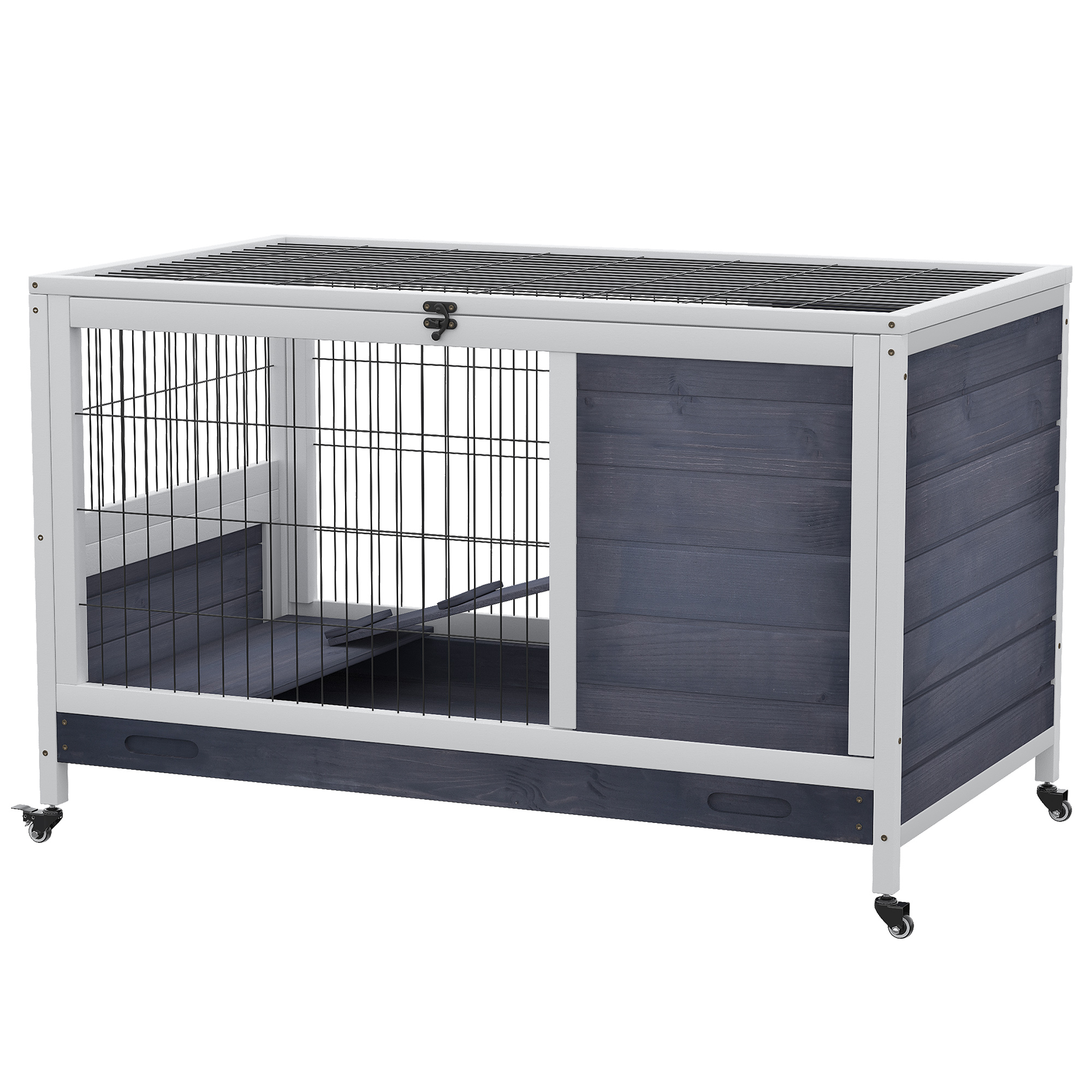 PawHut Clapier Cage à Lapin - Cage à Lapin intérieur Niche, Plateau PawHut Clapier Cage à Lapin - Cage à Lapin intérieur Niche, Plateau