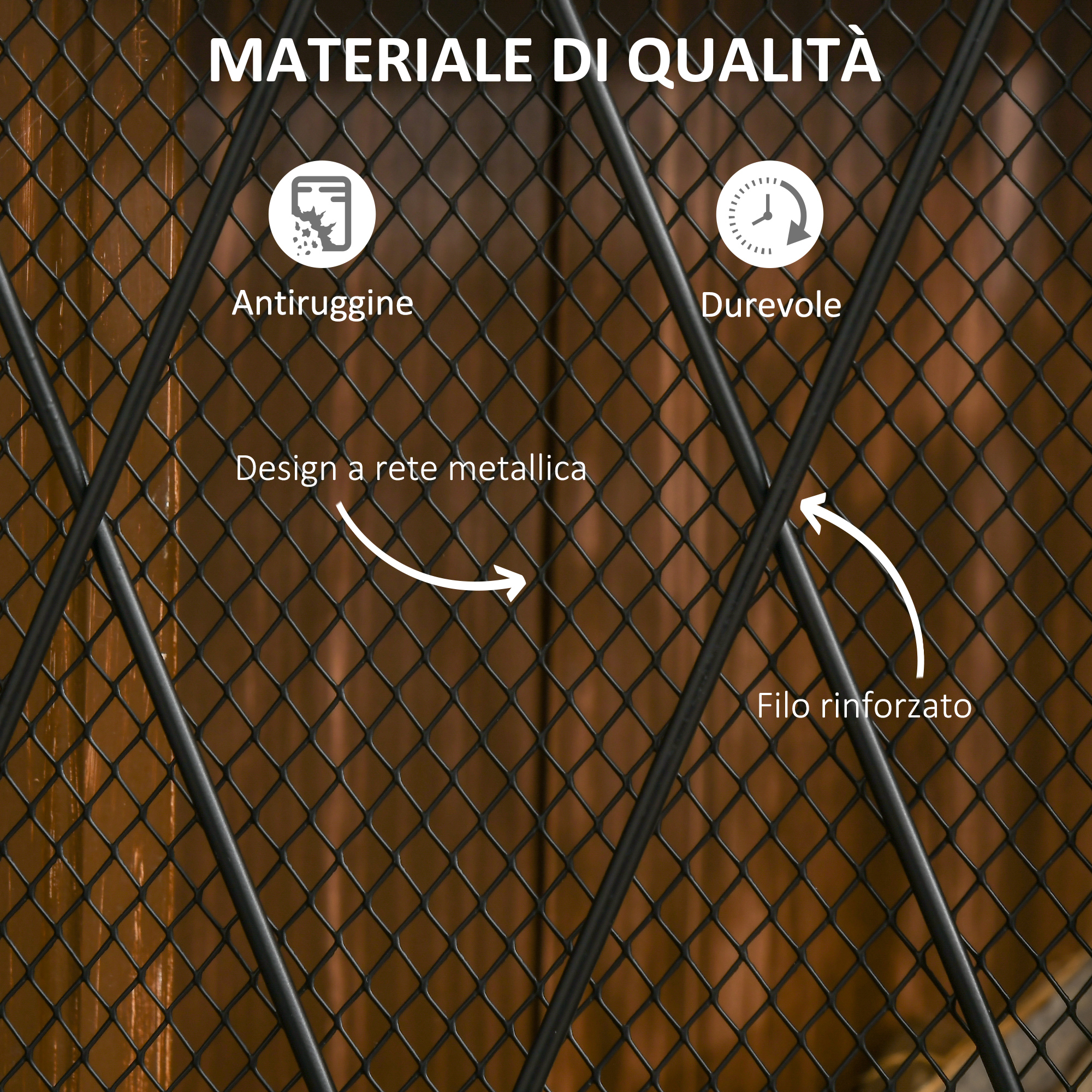 Griglia Parascintille Per Camino HOMCOM - Pieghevole 3 Pannelli | Acciaio Nero 135x85cm | Design Geometrico
