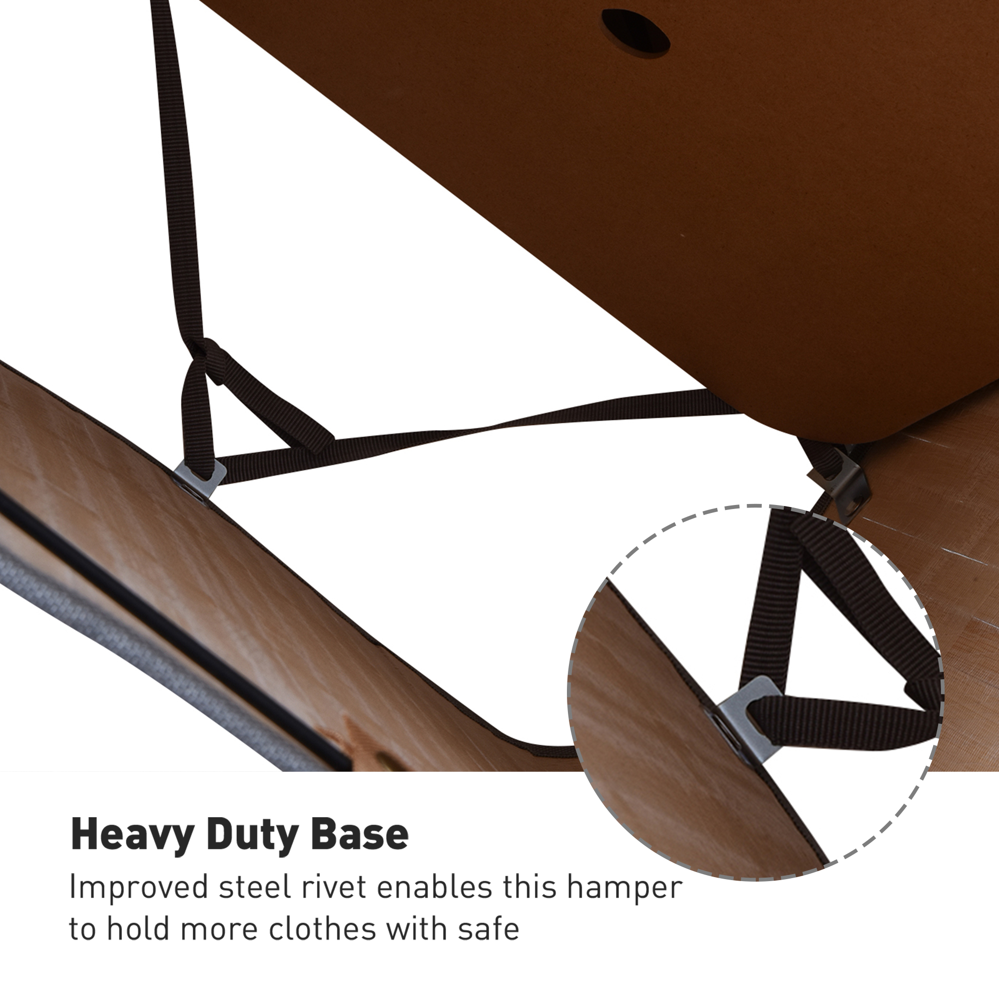 HOMCOM Laundry Basket 70L, Natural Wood, Flip Lid, Removable Linen, Foldable, Water-Resistant, Handles, Natural Colour