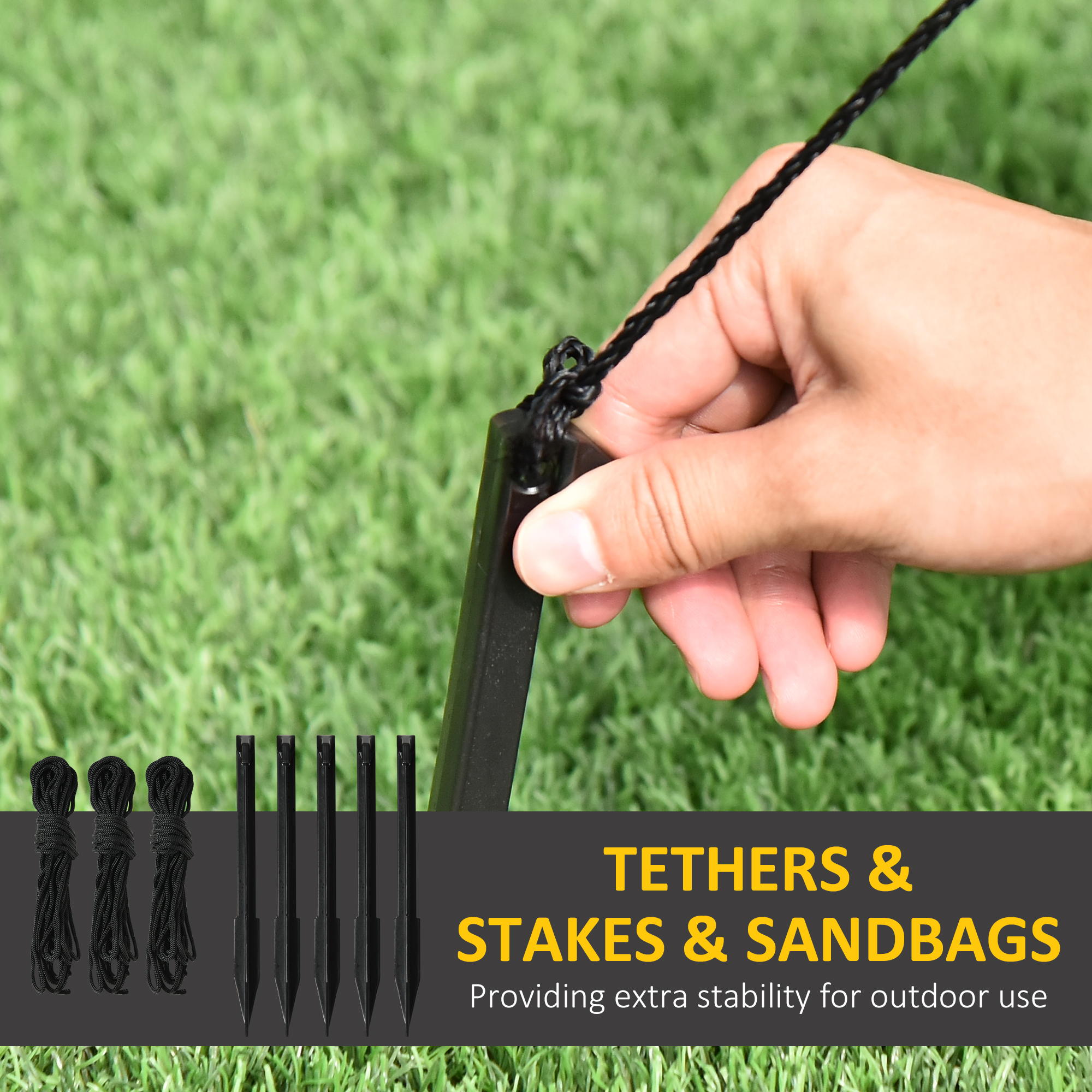 HOMCOM Inflatable 2.1m Pumpkin Man, W/LED lights