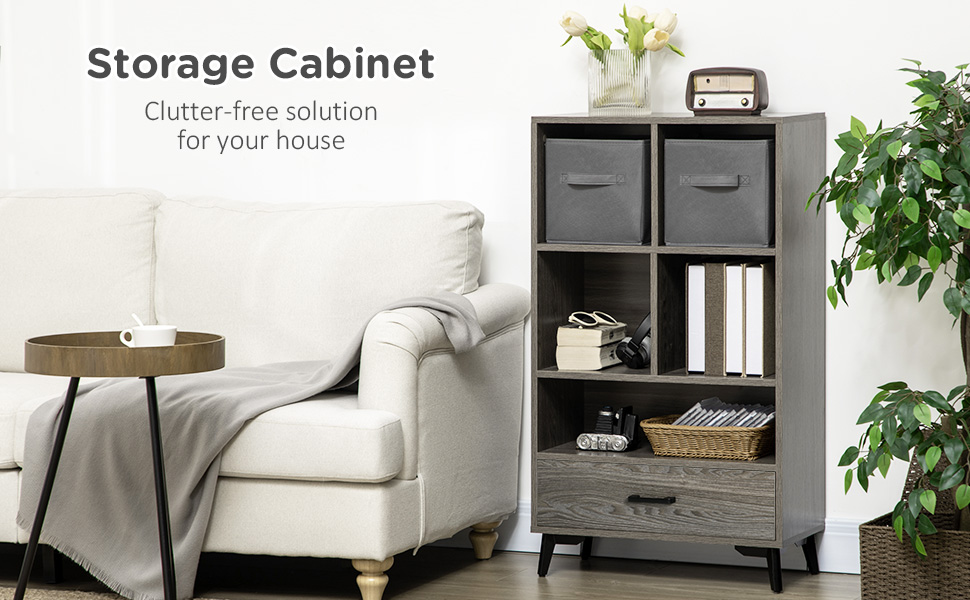 Freestanding Storage Display with Storage