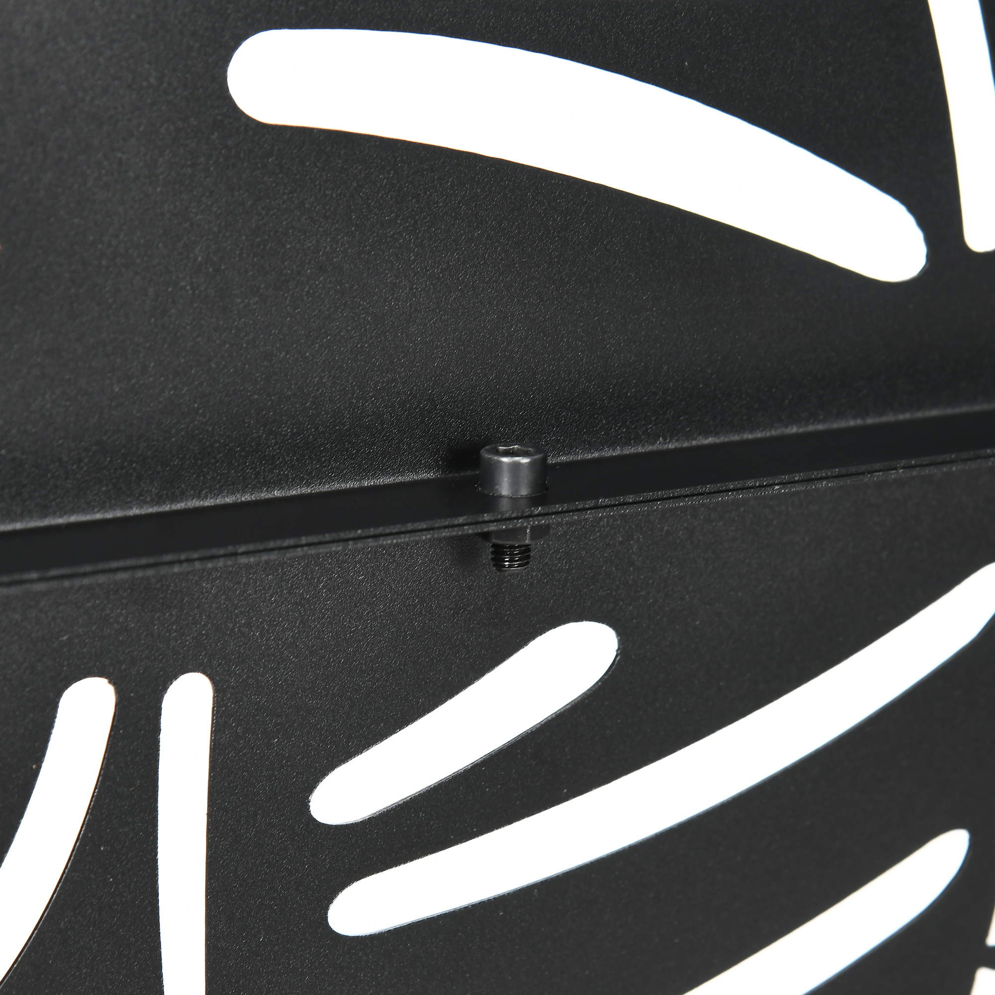 Outsunny Outdoor Privacy Screen with Stand and Ground Stakes, 6.5FT Metal Outdoor Divider, Decorative Privacy Panel for Garden Willow Branch Style