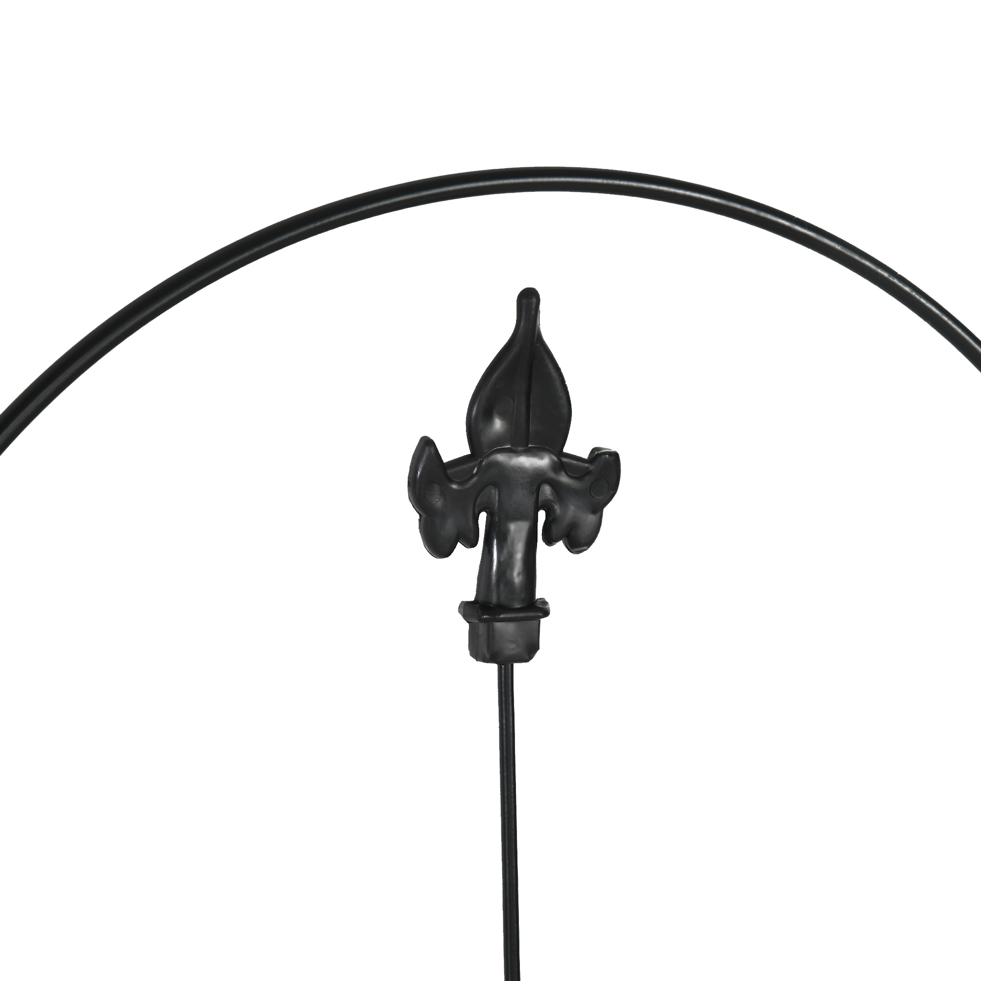 Outsunny 8PCs Decorative Garden Fencing, Rustproof Metal Wire Picket Fence Panels, Landscape Flower Bed Border Edging, Black