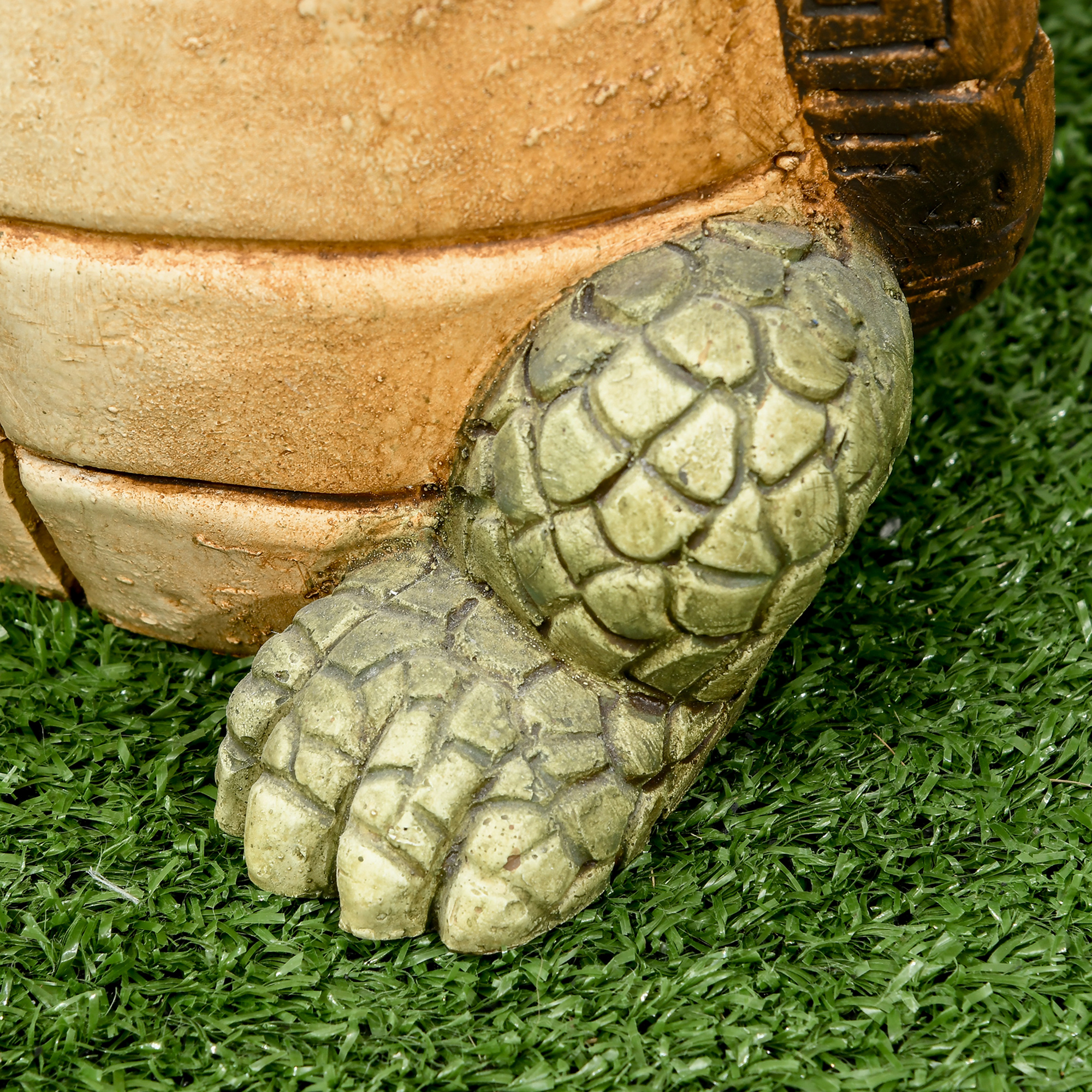 Outsunny Vivid 2 Tortoises GardenÂ Statue with Solar LED Light, Outdoor Ornament Art Sculpture Home Decoration for Porch, Deck, Grass
