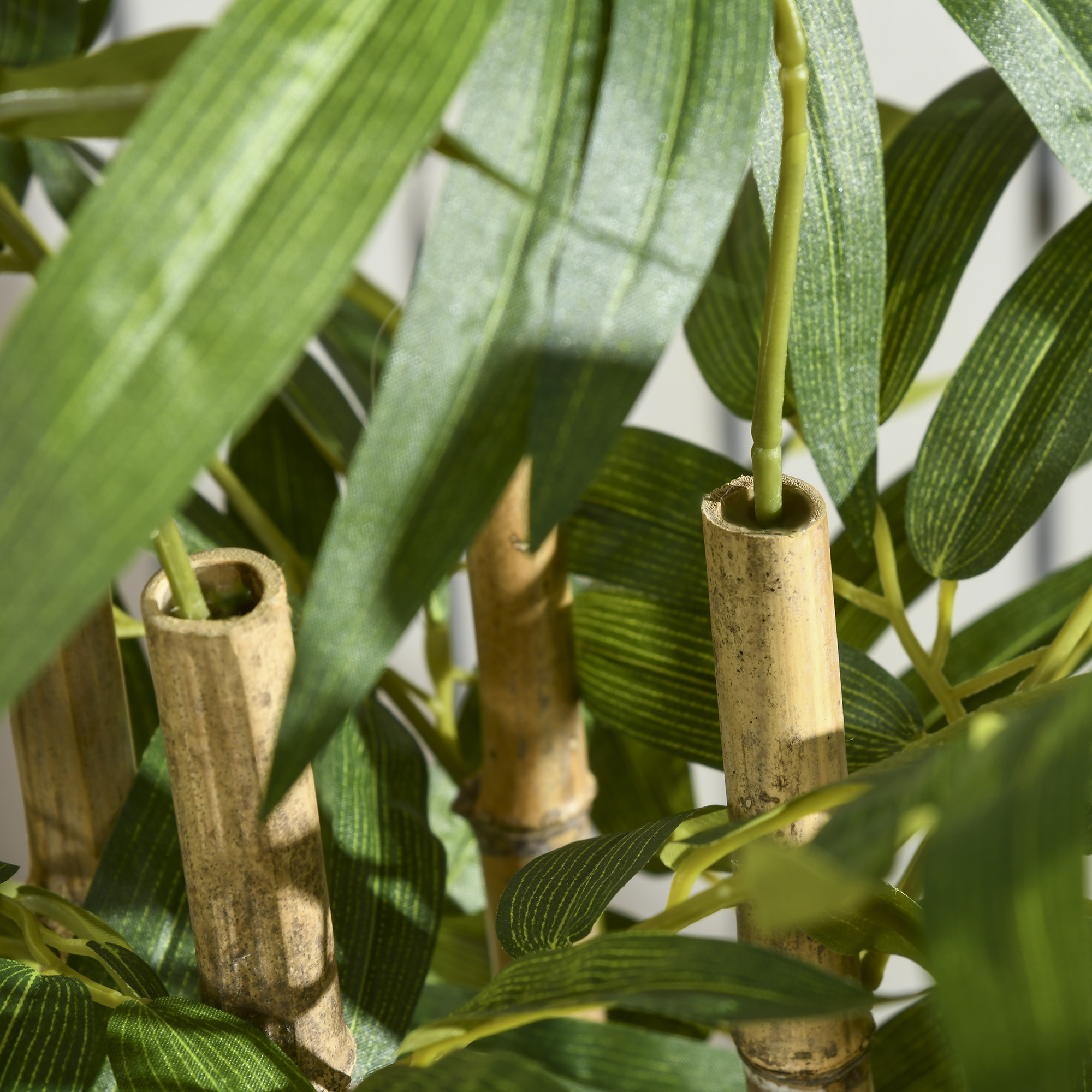 HOMCOM Artificial Bamboo Tree, Fake Plant in Pot for Indoor Outdoor Decor, 15x15x60cm, Green