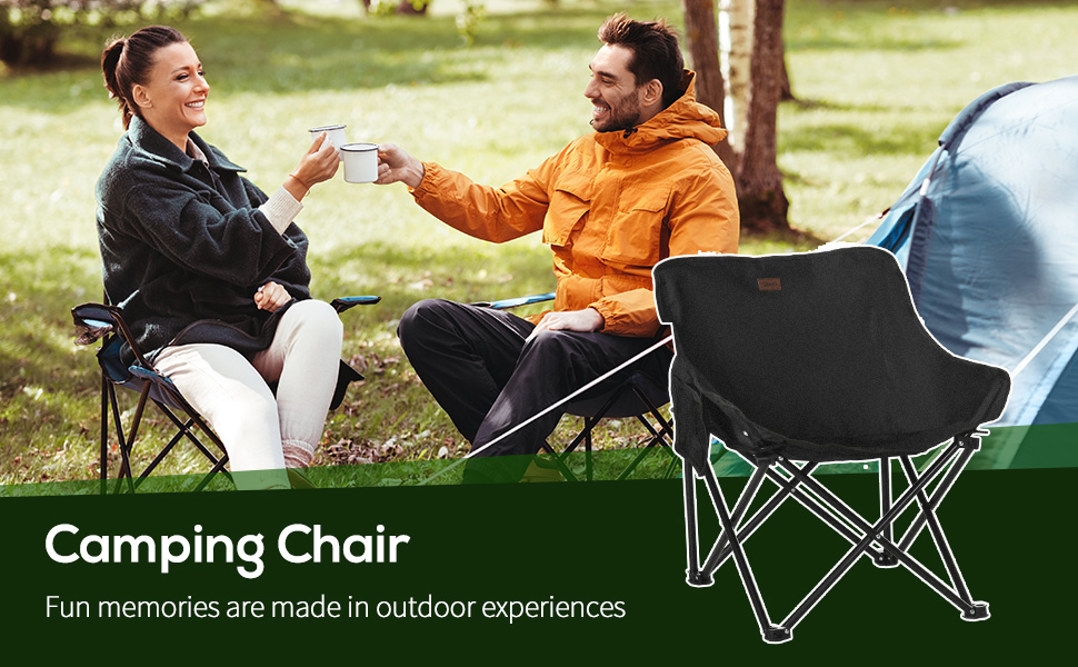 Camping Chair, Lightweight Folding Chair with Carrying Bag and